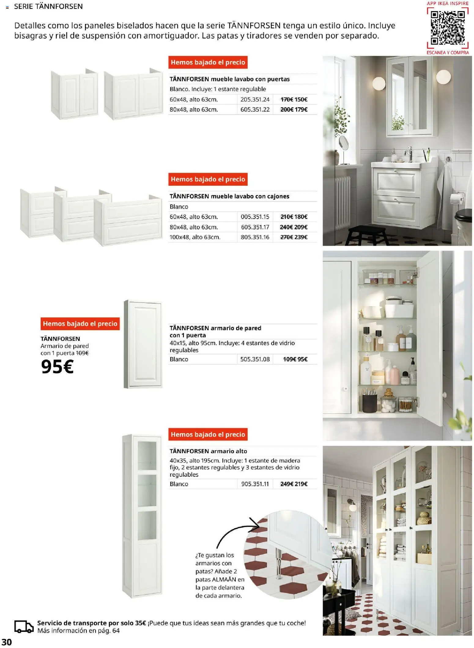 Catálogo IKEA Baños │ válido desde el 01/02/2026 | Página: 30 | Productos: Estante, Armario, Lavabo, Puertas