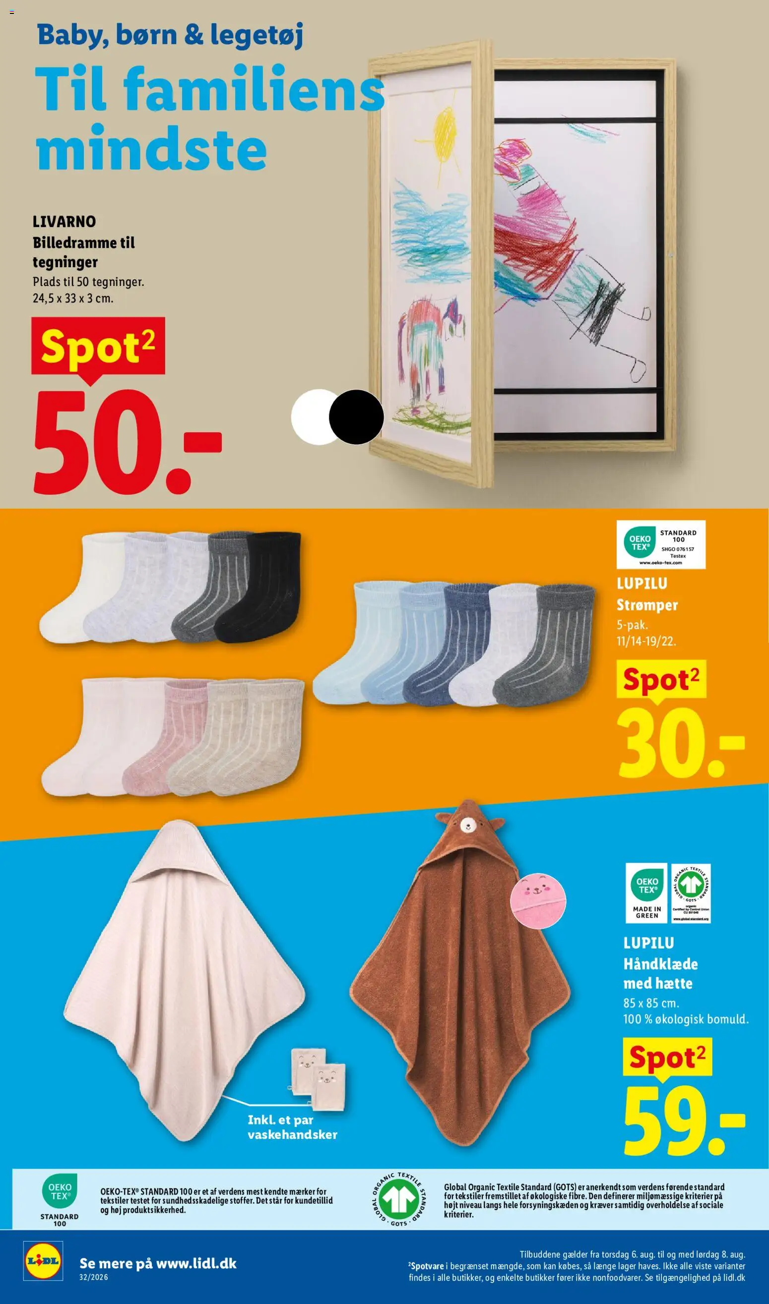 Lidl tilbudsavis – gyldig fra 02/08/2026 | Side: 14 | Produkter: Håndklæde, Søm, Strømper, Billedramme
