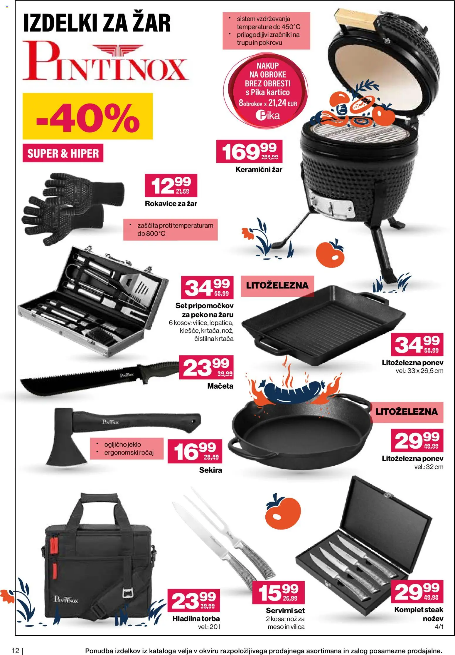 Novi Mercator katalog ponudbe – veljaven od 10.06.2026 | Stran: 12 | Izdelki: Torba, Nož, Zar, Rokavice