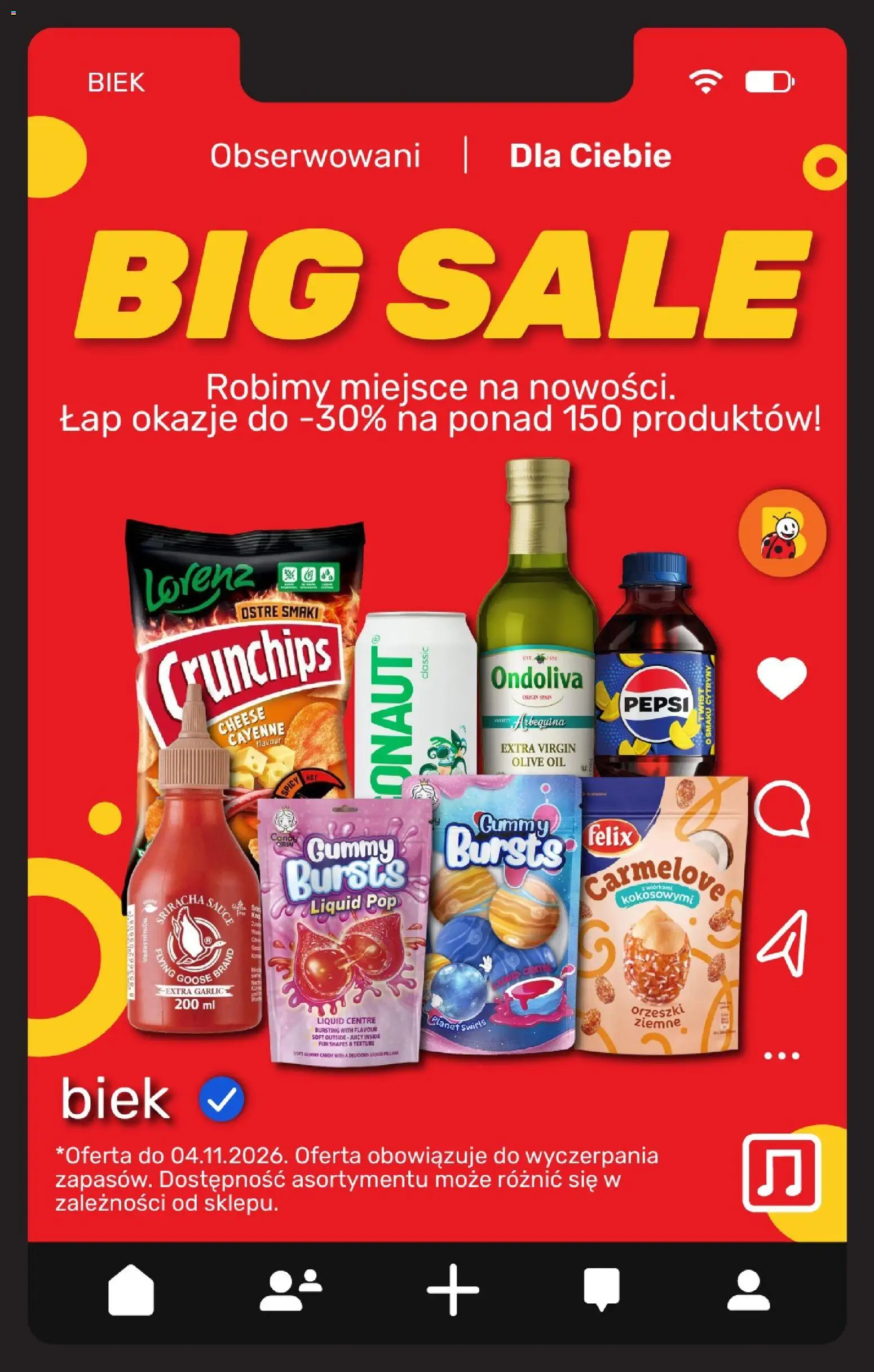 Biedronka Polsko leták - BIEK od 23.10.2026 | Strana: 5 | Produkty: Felix, Pepsi