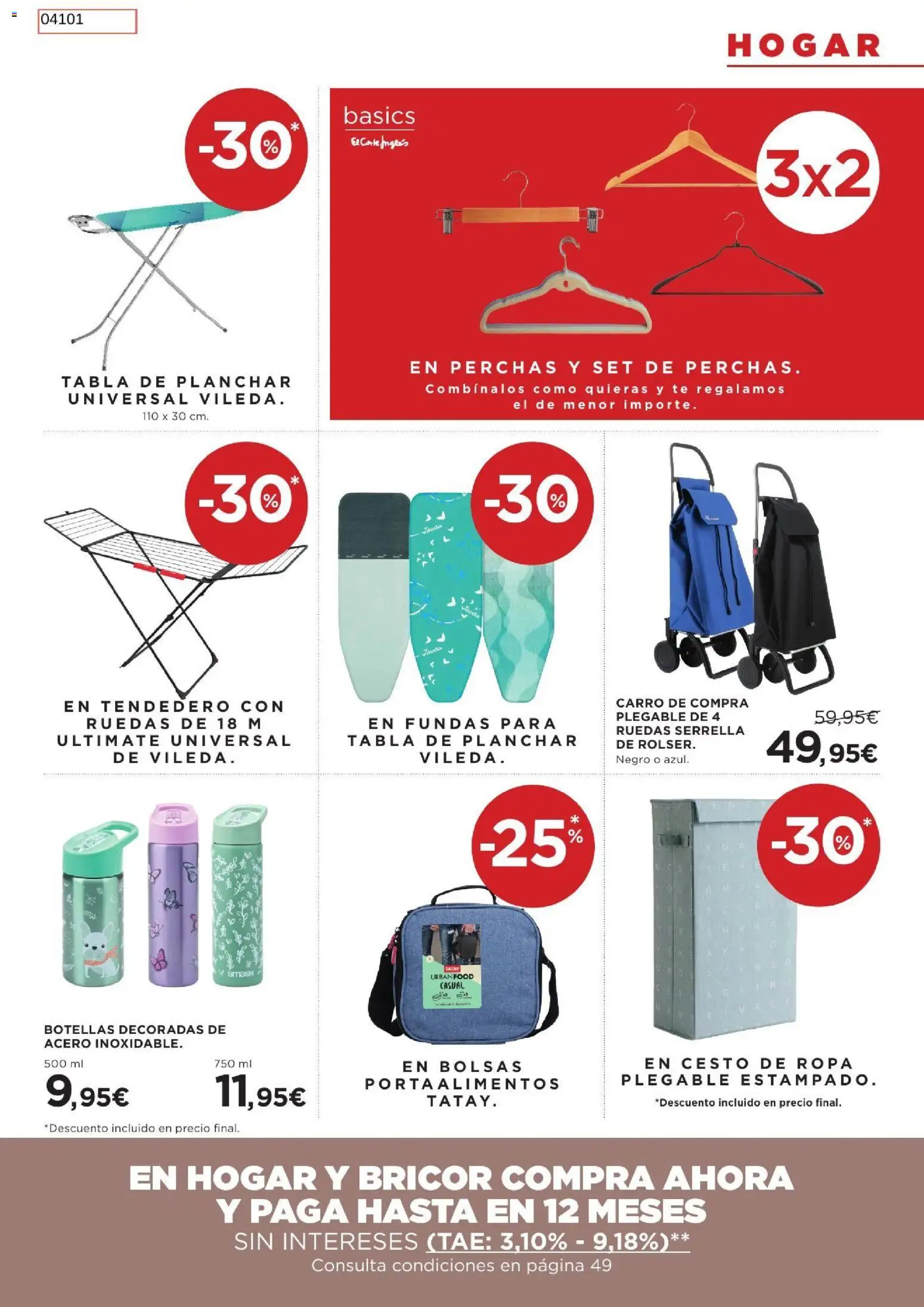 Hipercor catálogo │ válido desde el 26/08/2026 | Página: 41 | Productos: Té, Ropa, Tendedero, Tabla de planchar