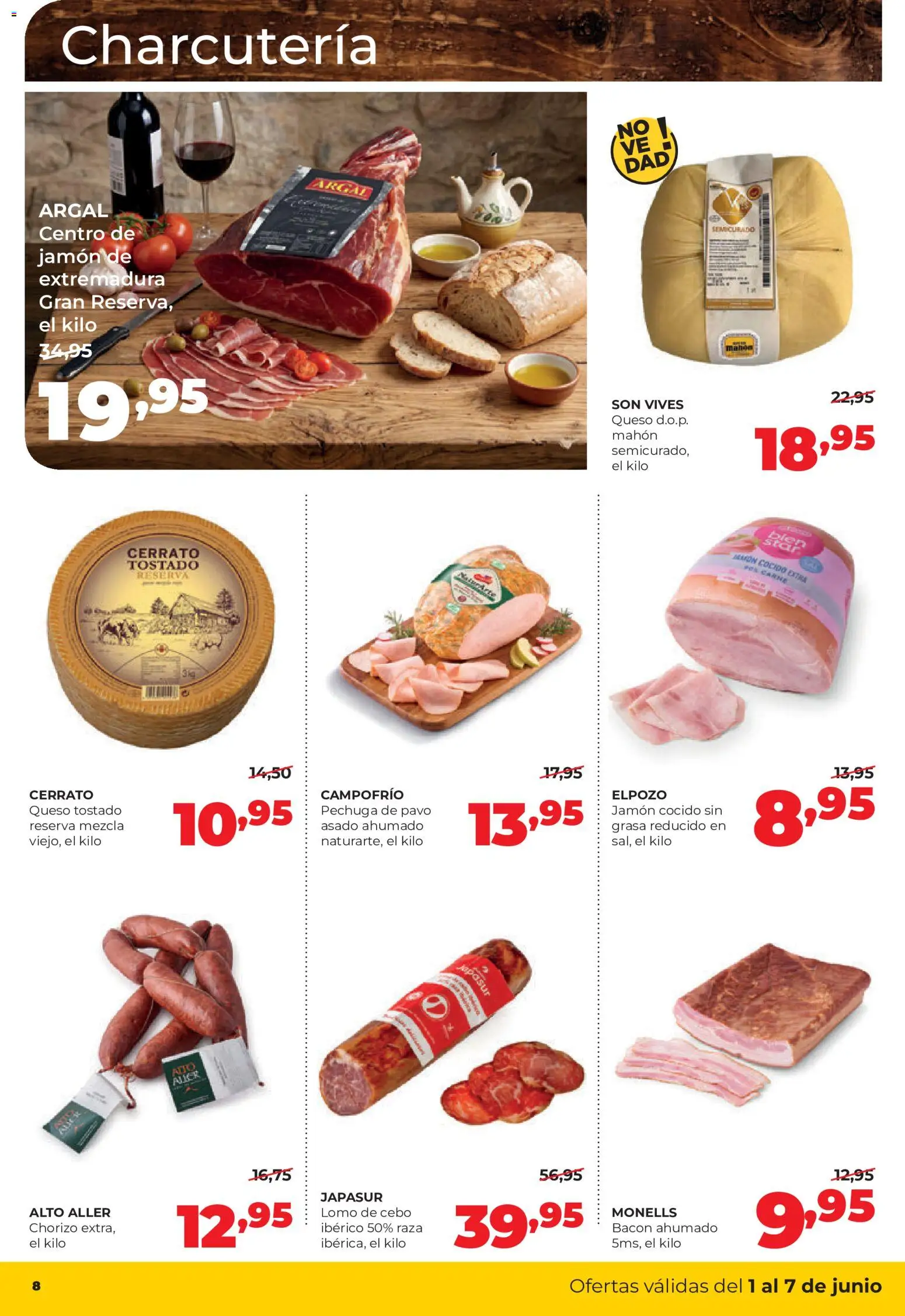 Alimerka folleto Castilla y León │ válido desde el 01.06.2026 | Página: 8 | Productos: Queso, Jamón, Jamón cocido