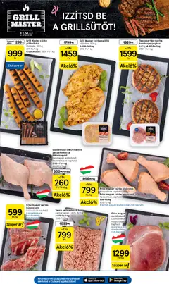 Tesco aktuális akciós újság - amely érvényes a következő dátumtól: 2026.08.27. | Oldal: 3 | Termékek: Grillkolbász, Hús, Sertéscomb, Pecsenyekacsa