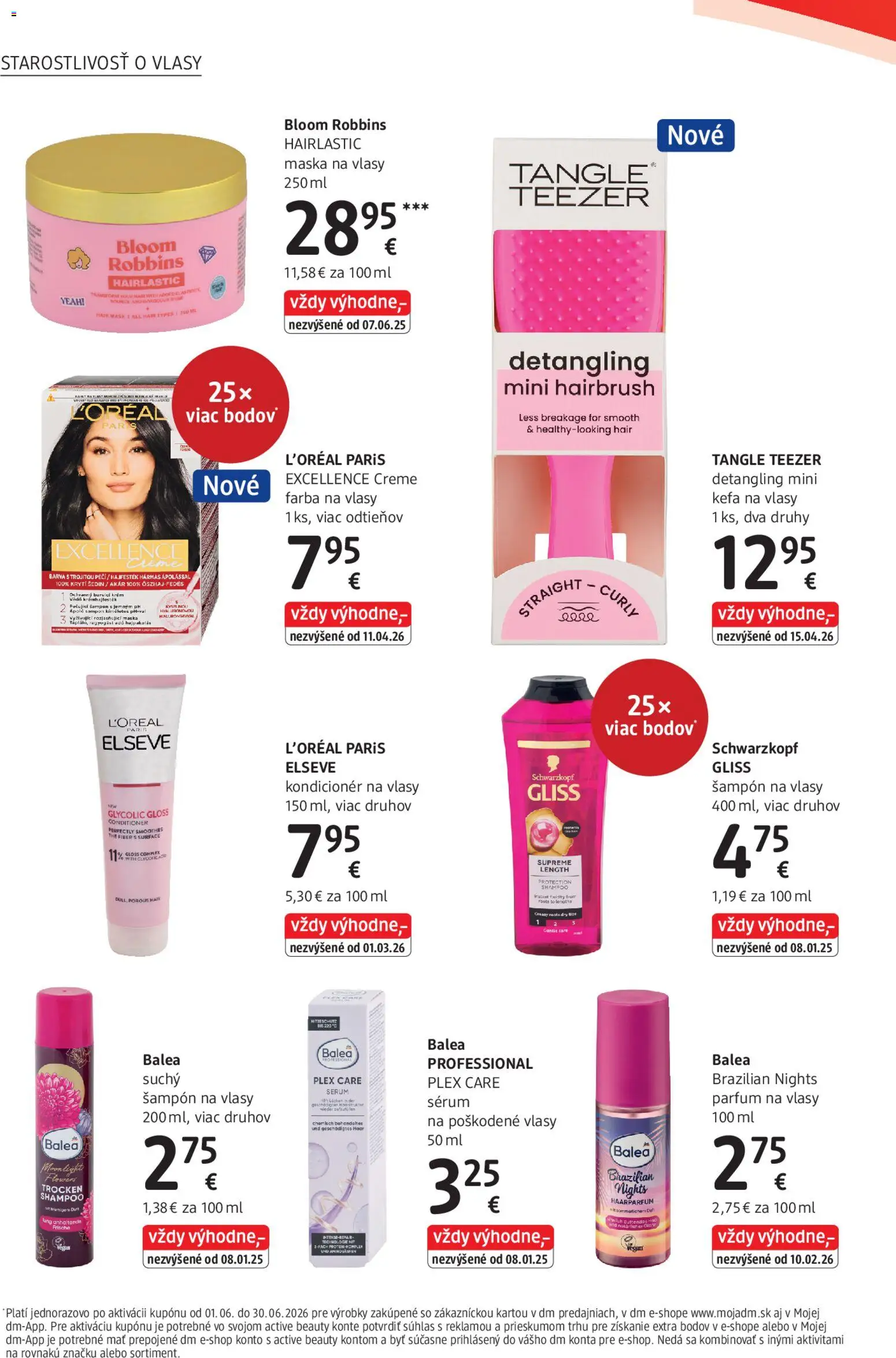 Nové dm drogerie akcie – leták je platný od 01.06.2026 | Strana: 18 | Produkty: Šampón, Kondicionér, Kefa, Krém