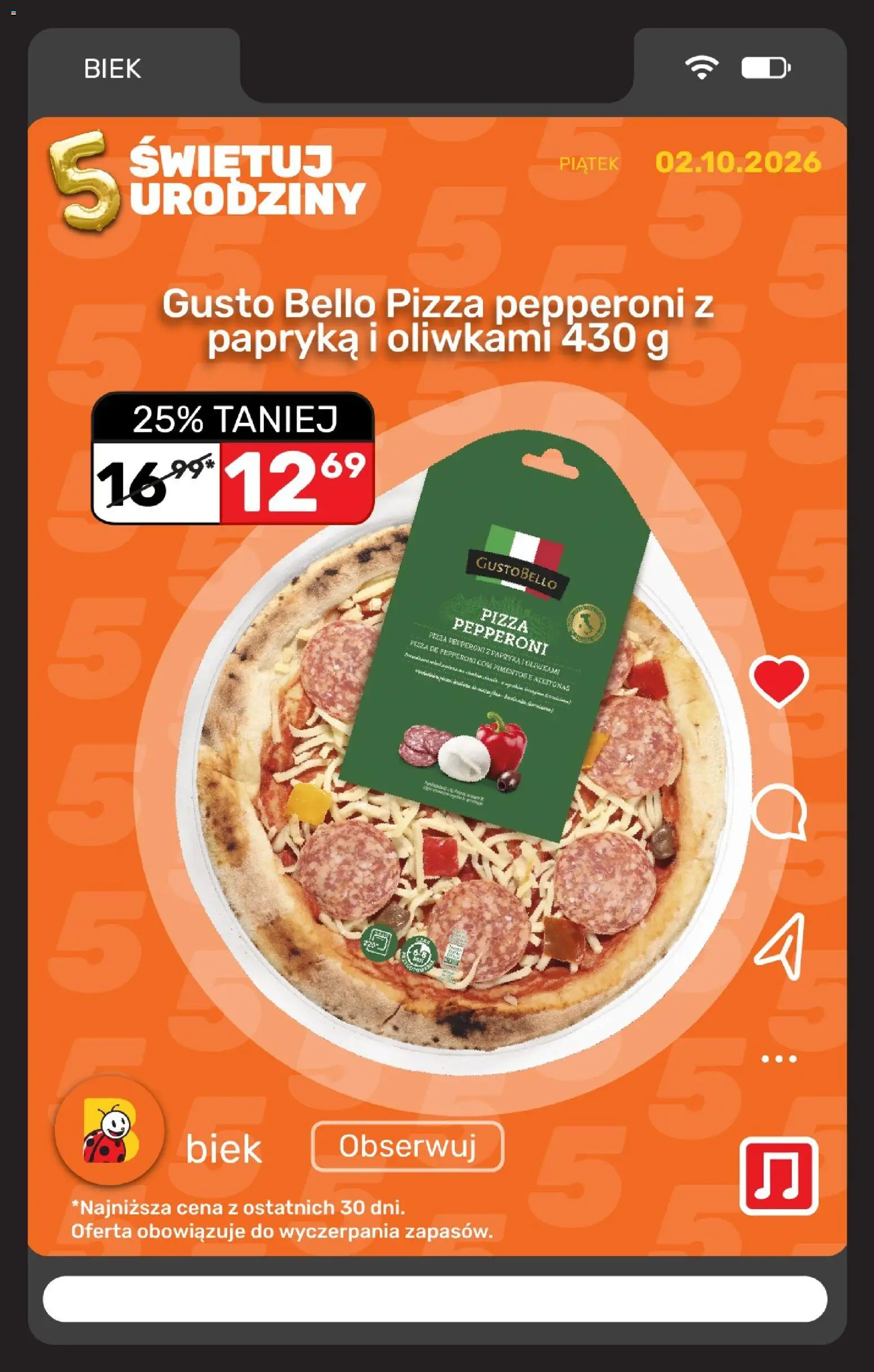 Biedronka Polsko leták - BIEK od 02.10.2026 | Strana: 6 | Produkty: Pizza