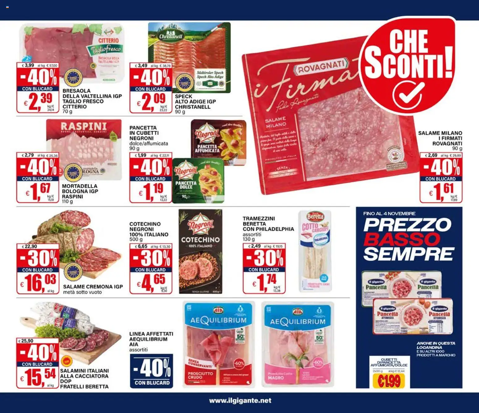Volantino Il Gigante del 12/10/2026 | Pagina: 17 | Prodotti: Speck, Prosciutto Crudo, Pancetta, Mortadella