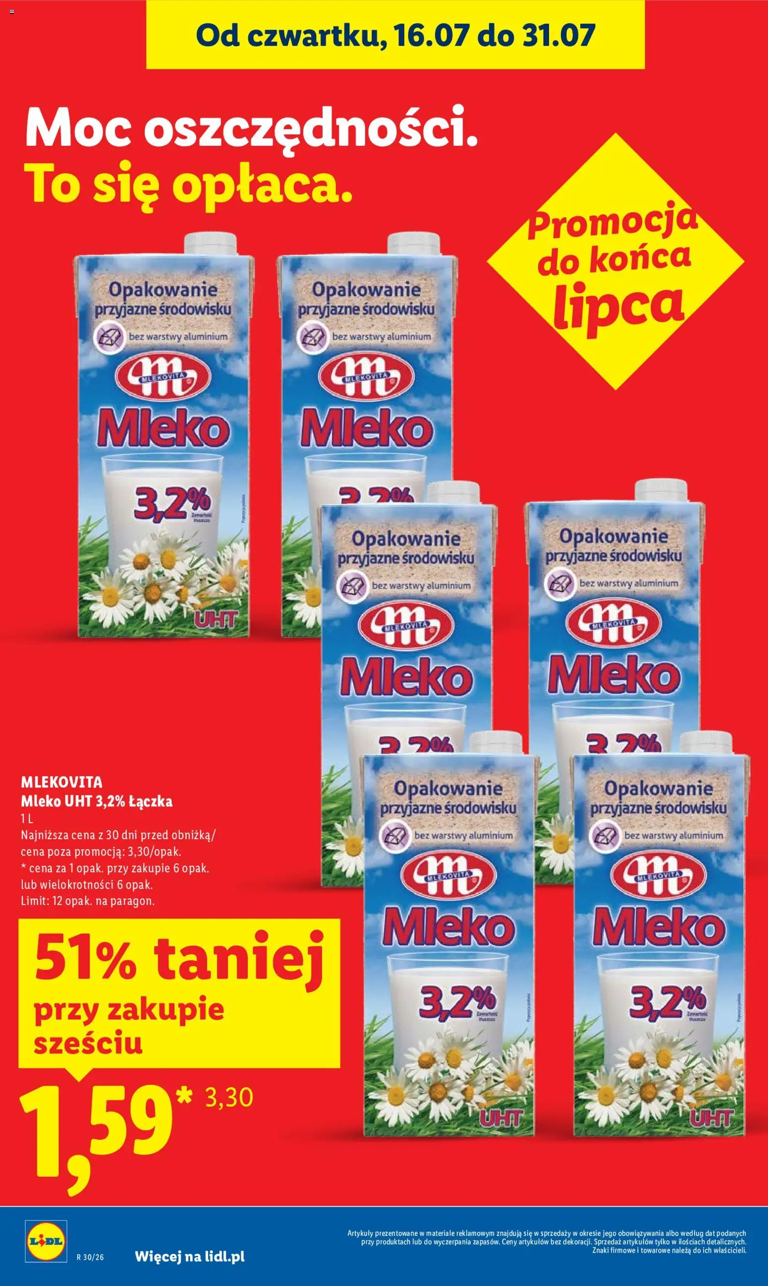 Lidl gazetka od 20.07.2026 | Strona: 6 | Produkty: Mleko, Mleko UHT
