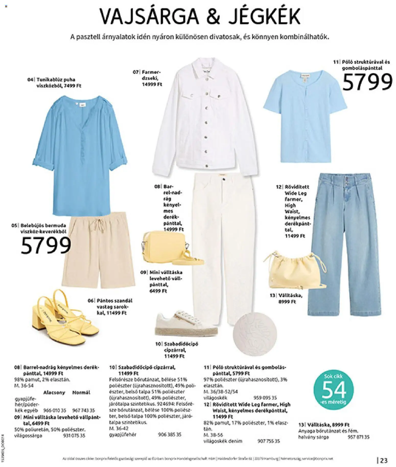 Bonprix akciós ujság - amely érvényes a következő dátumtól: 19.05.2026 | Oldal: 25 | Termékek: Szandál, Farmer, Válltáska
