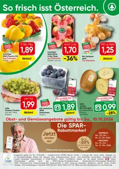 Spar Obst & Gemüse ab 08.10.2026 gültig