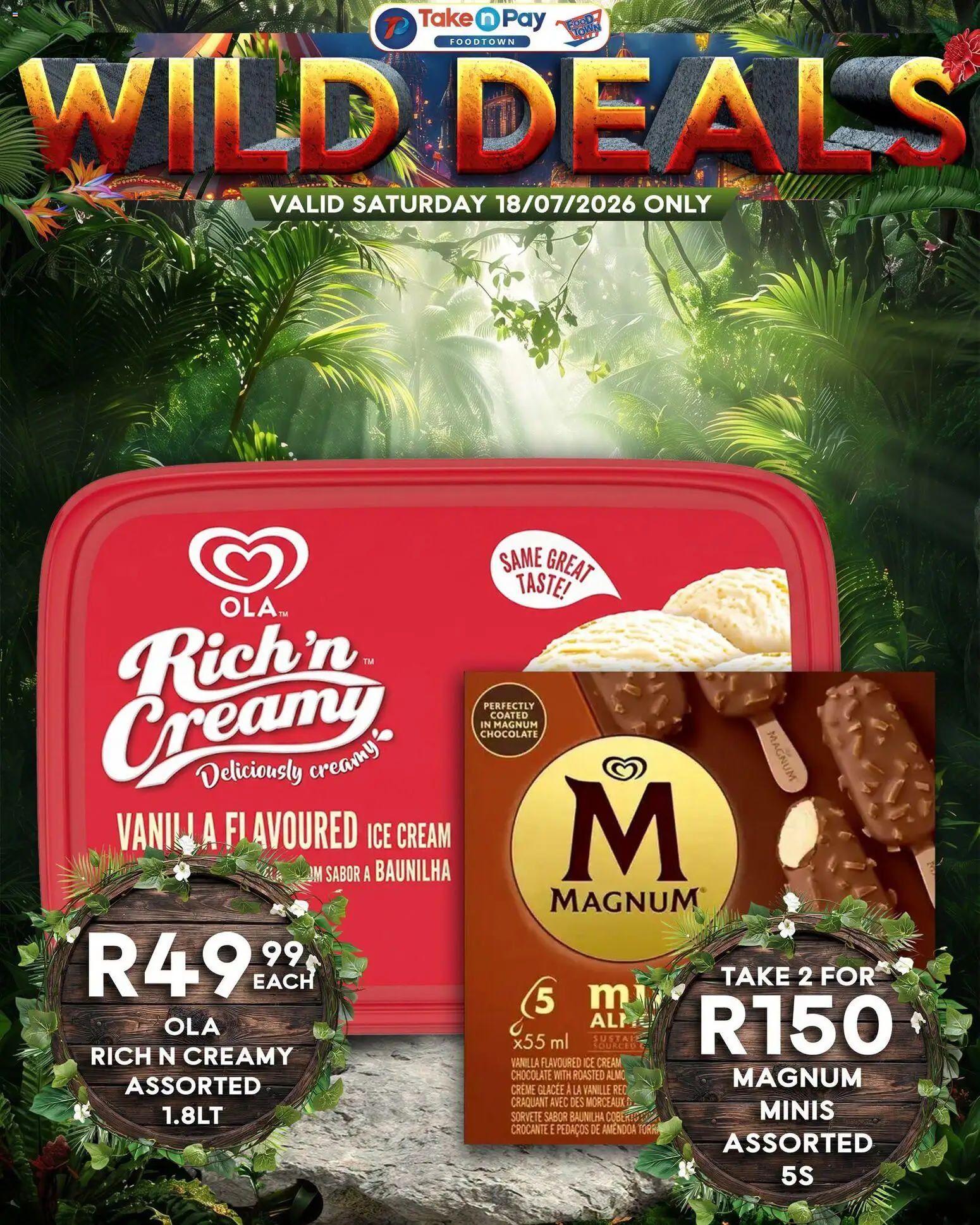 New Take n Pay catalogue – valid from 18/07/2026 | Page: 9 | Products: Chocolate, Cream, Ice cream