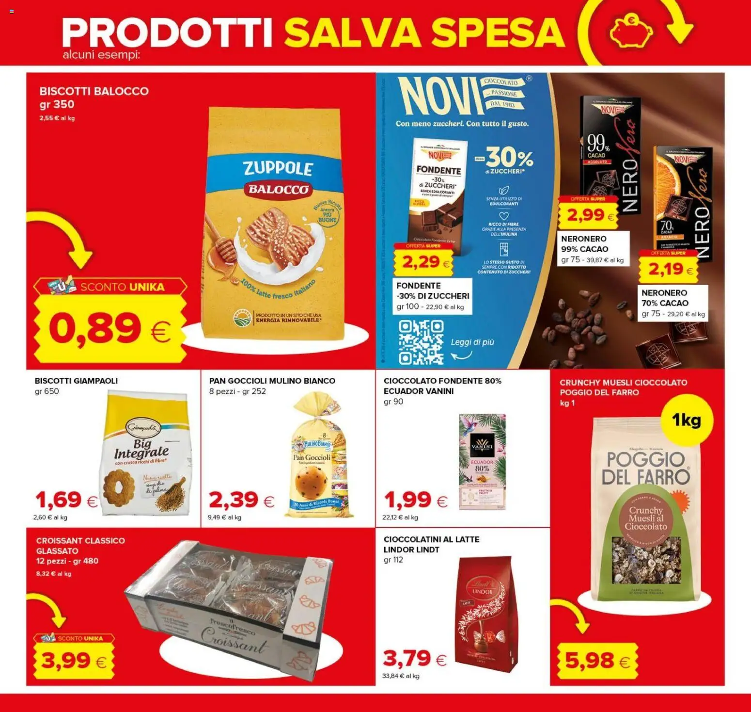Volantino Oasi del 08/10/2026 | Pagina: 13 | Prodotti: Cioccolato, Lindt, Latte, Croissant