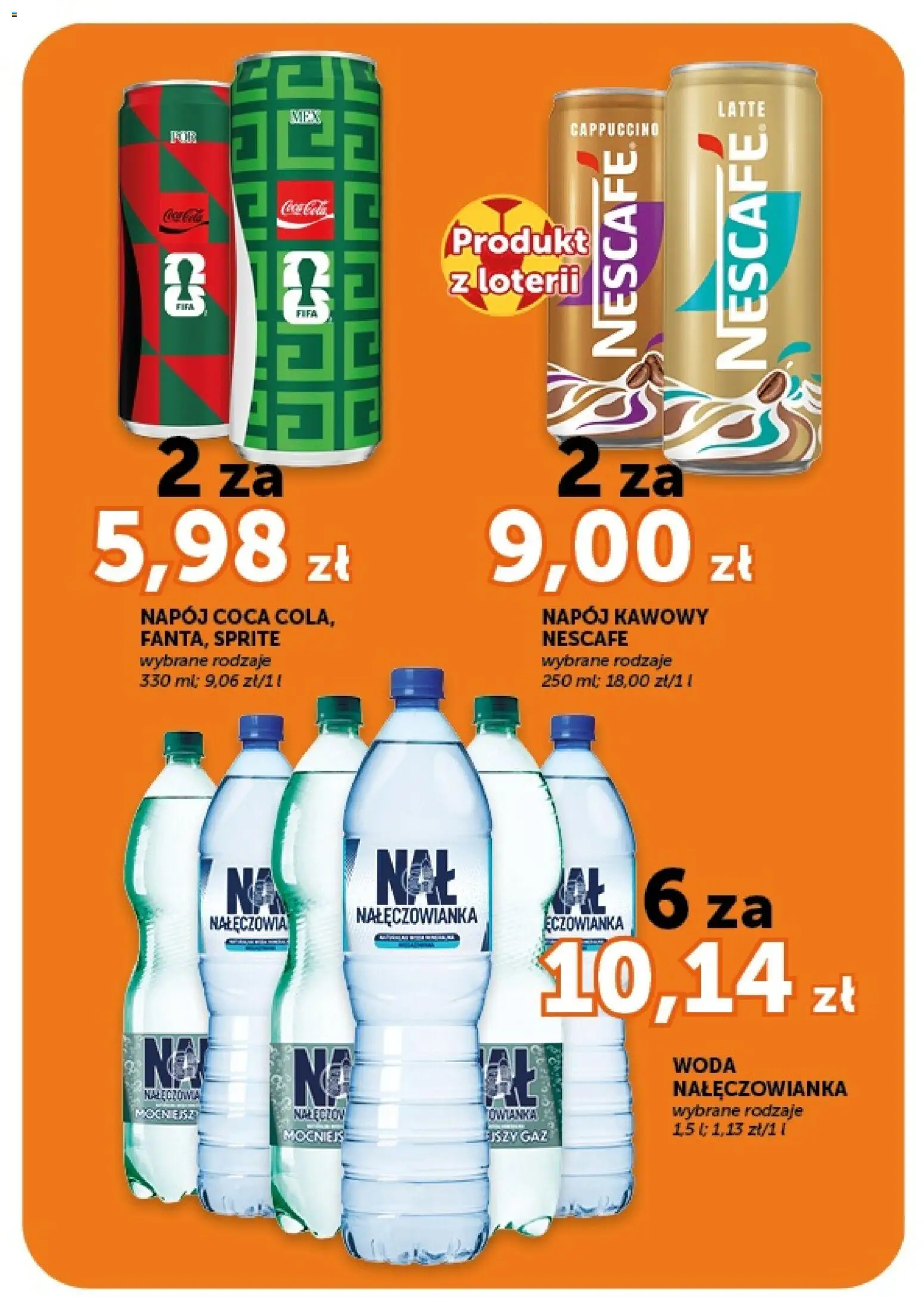 Euro Sklep gazetka od 16.07.2026 | Strona: 19 | Produkty: Nescafe, Sprite, Cappuccino, Woda