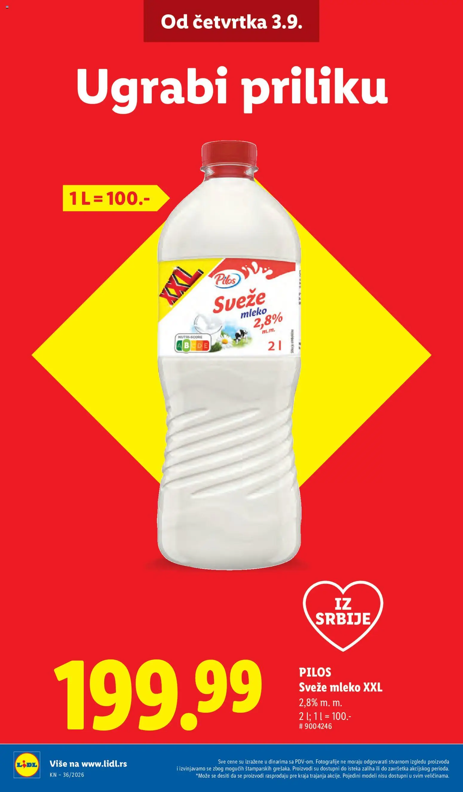 Lidl katalog - važi od 03.09.2026 | Strana: 6 | Proizvode: Sveže mleko, Mleko