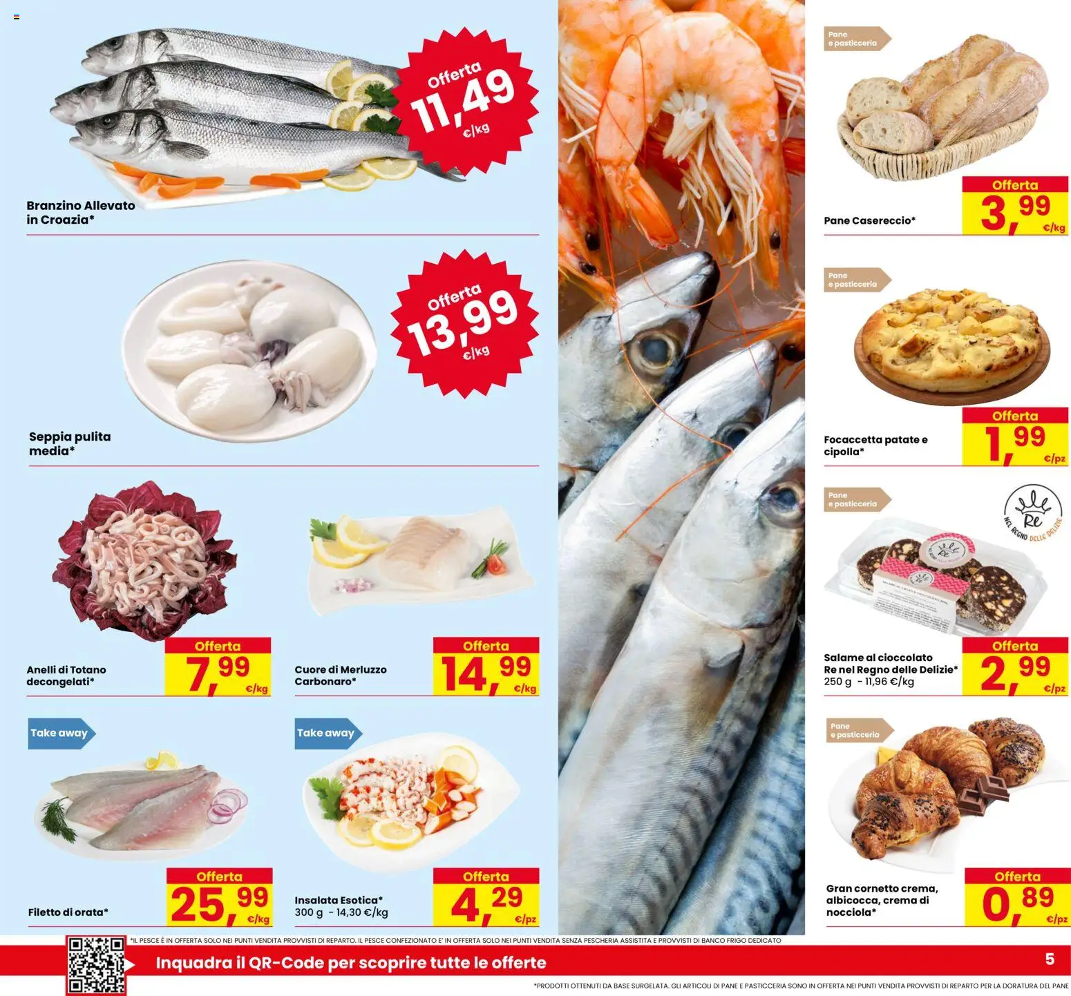 Volantino Despar del 09.04.2026 | Pagina: 5 | Prodotti: Crema, Cornetto, Merluzzo, Insalata