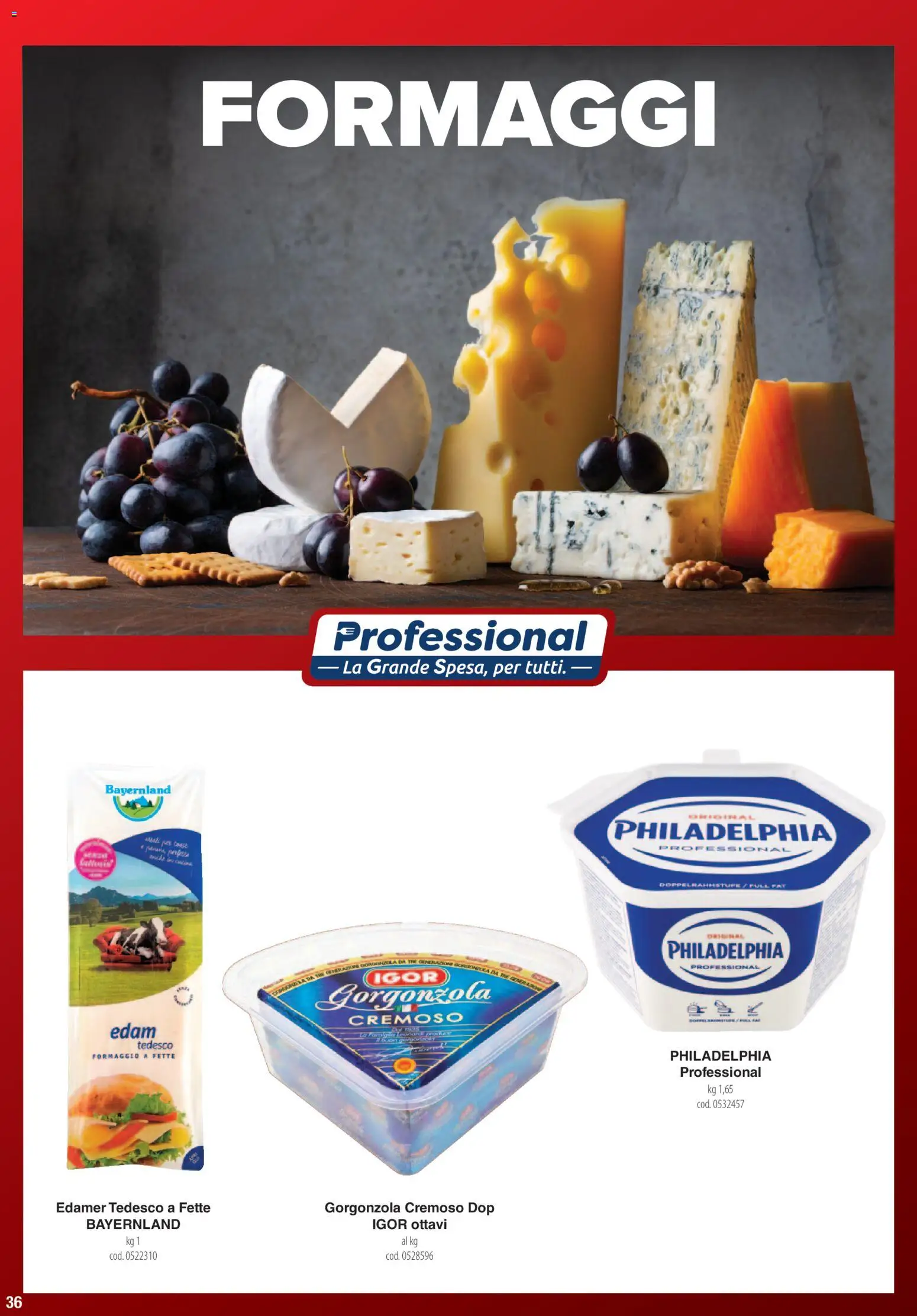Volantino Carrefour del 01.06.2026 | Pagina: 36 | Prodotti: Formaggio, Gorgonzola