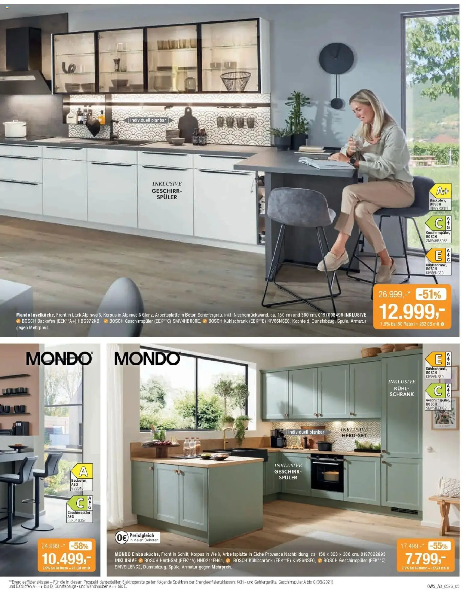 Angebote - Küchenkauf jetzt Steuerfrei – gültig ab 28.04.2026 | Seite: 5 | Produkte: Bosch, Schrank, Kühlschrank, Backofen