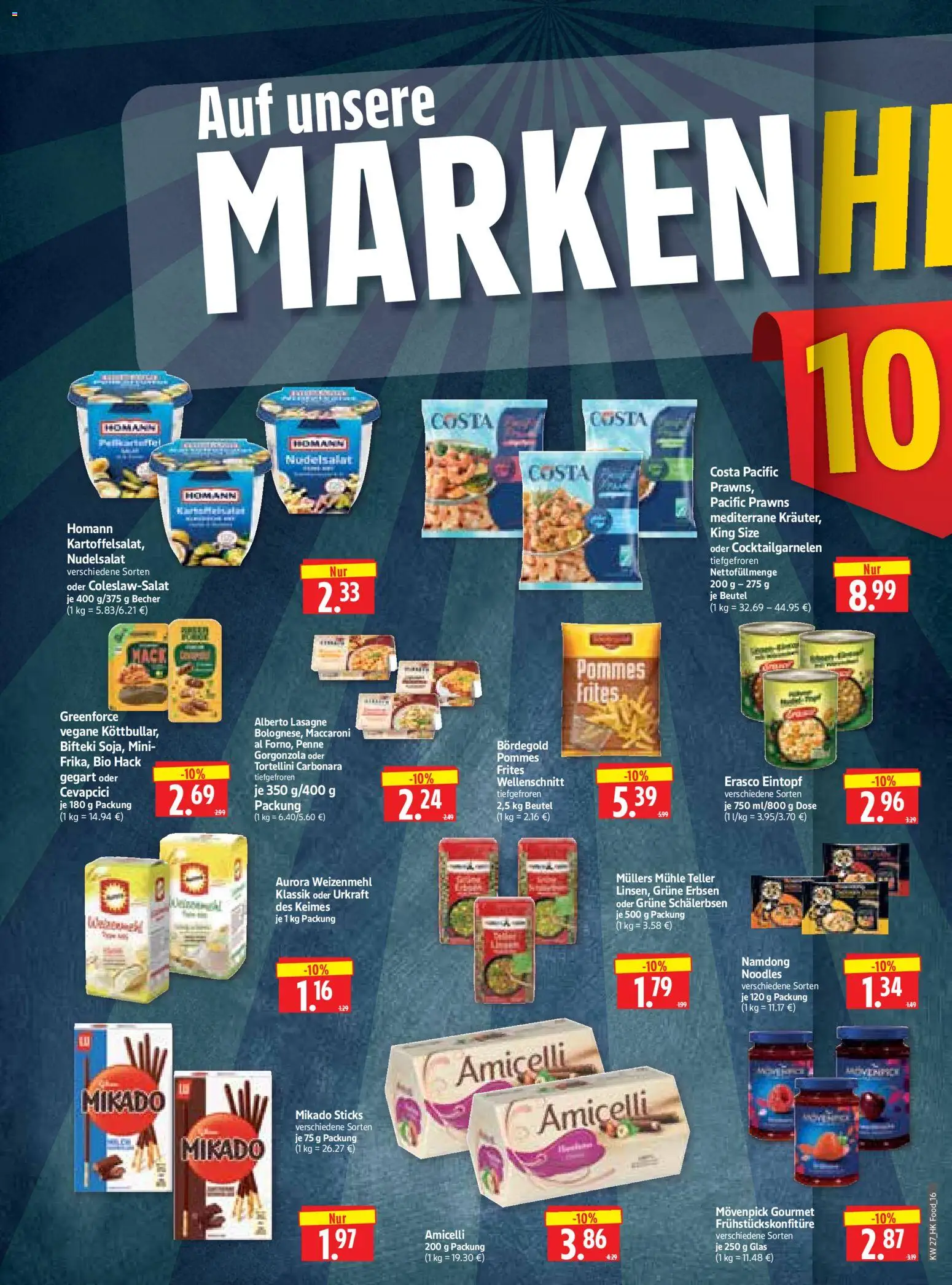 HERKULES Prospekt – gültig ab 29.06.2026 | Seite: 16 | Produkte: Pommes, Cevapcici, Pommes frites, Erasco