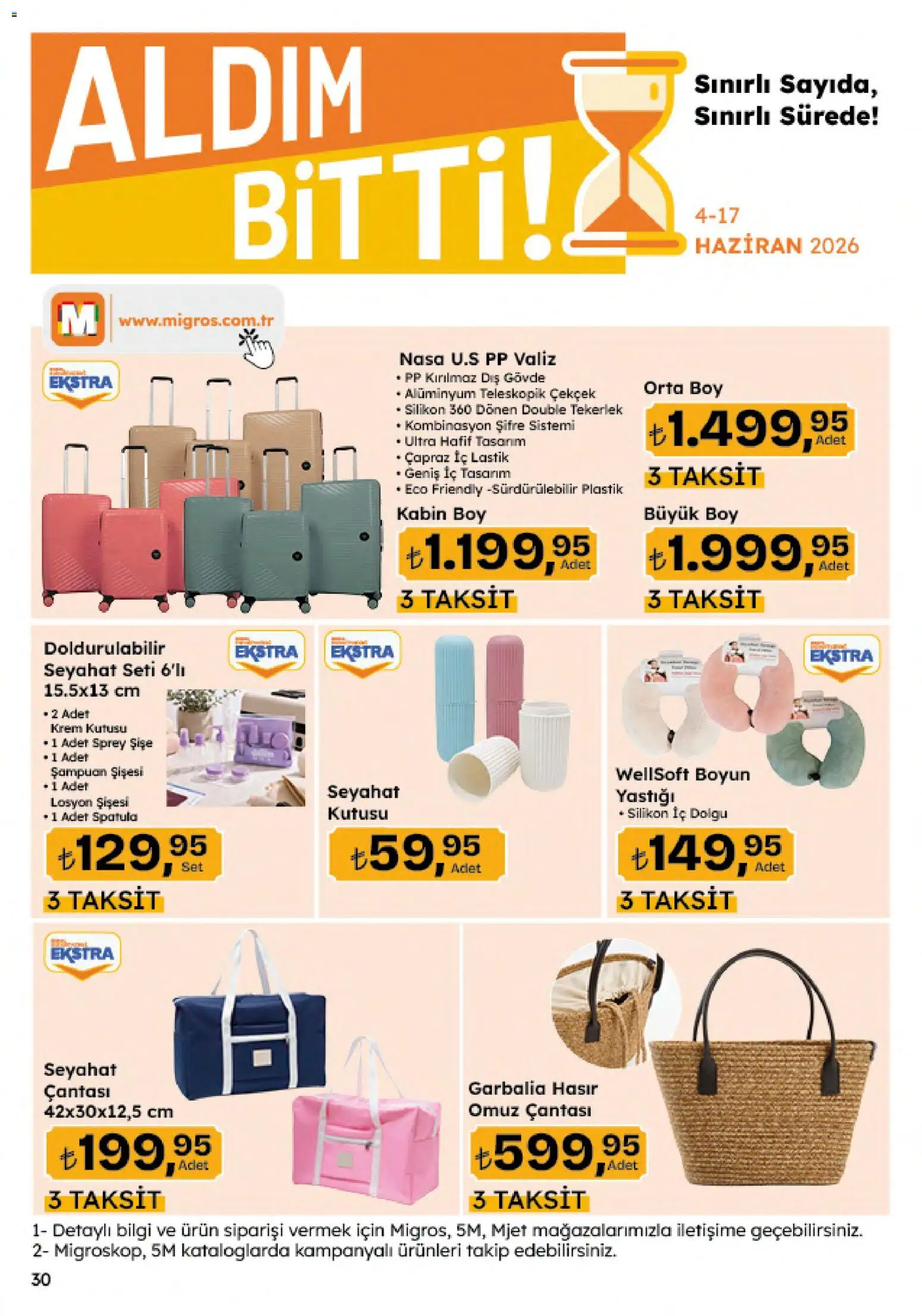 Migros Katalog - 5M Migroskop Dijital - 04.06.2026 tarihinden itibaren geçerlidir | Sayfa: 153 | Ürünler: Şampuan, Krem, Spatula, Seyahat çantası