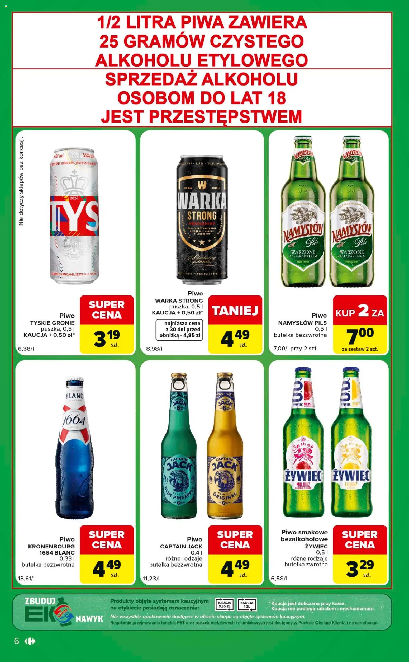 Carrefour gazetka - Express od 28.07.2026 | Strona: 6 | Produkty: Warka, Tyskie, Piwo