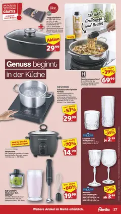 Famila Nordwest Prospekt ab 28.09.2026 gültig | Seite: 27 | Produkte: Weißwein, Kochfeld, Gerichte, Stabmixer