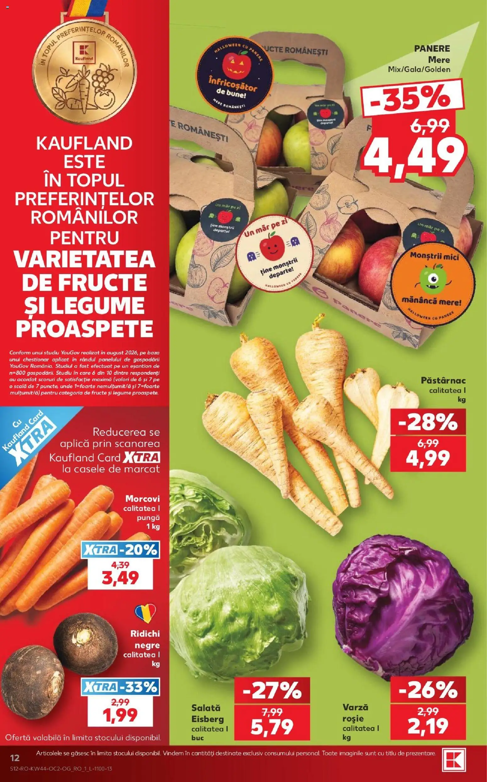 Kaufland Zalau 28.10.2026 - Revista si Oferta | Pagină: 12 | Produse: Aplică, Mere, Morcovi, Fructe
