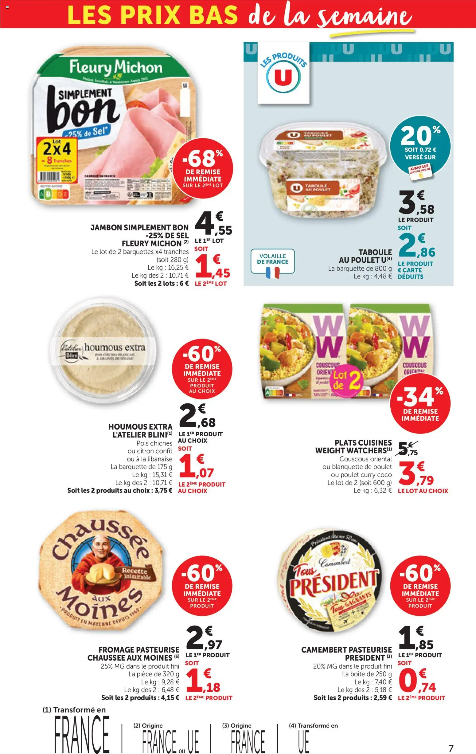 {H1} | Page: 7 | Produits: Volaille, Pois chiches, Couscous, Fromage