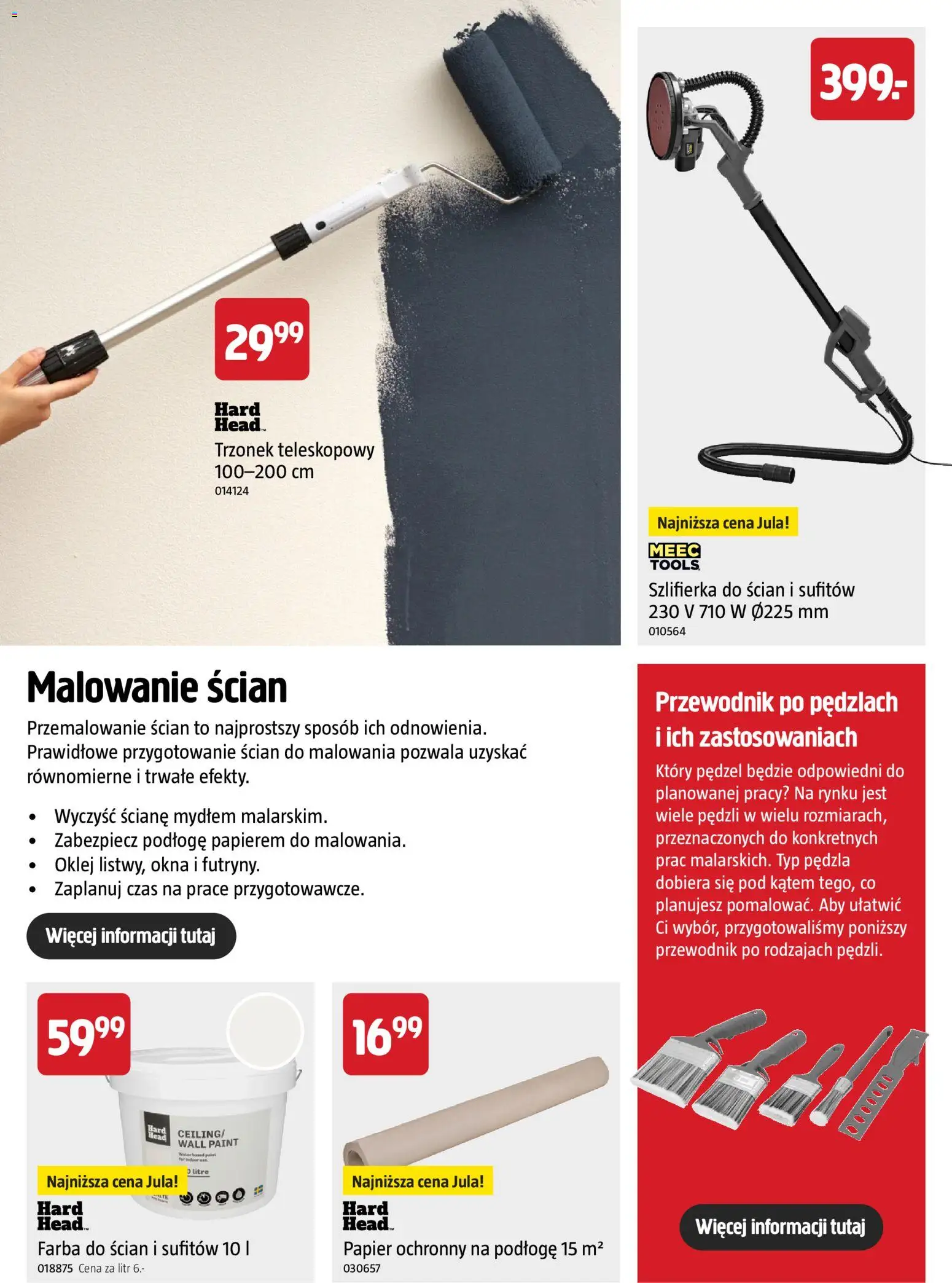 Jula gazetka - Rozpocznij jesienne majsterkowanie od 10.09.2026 | Strona: 46 | Produkty: Pędzel, Szlifierka