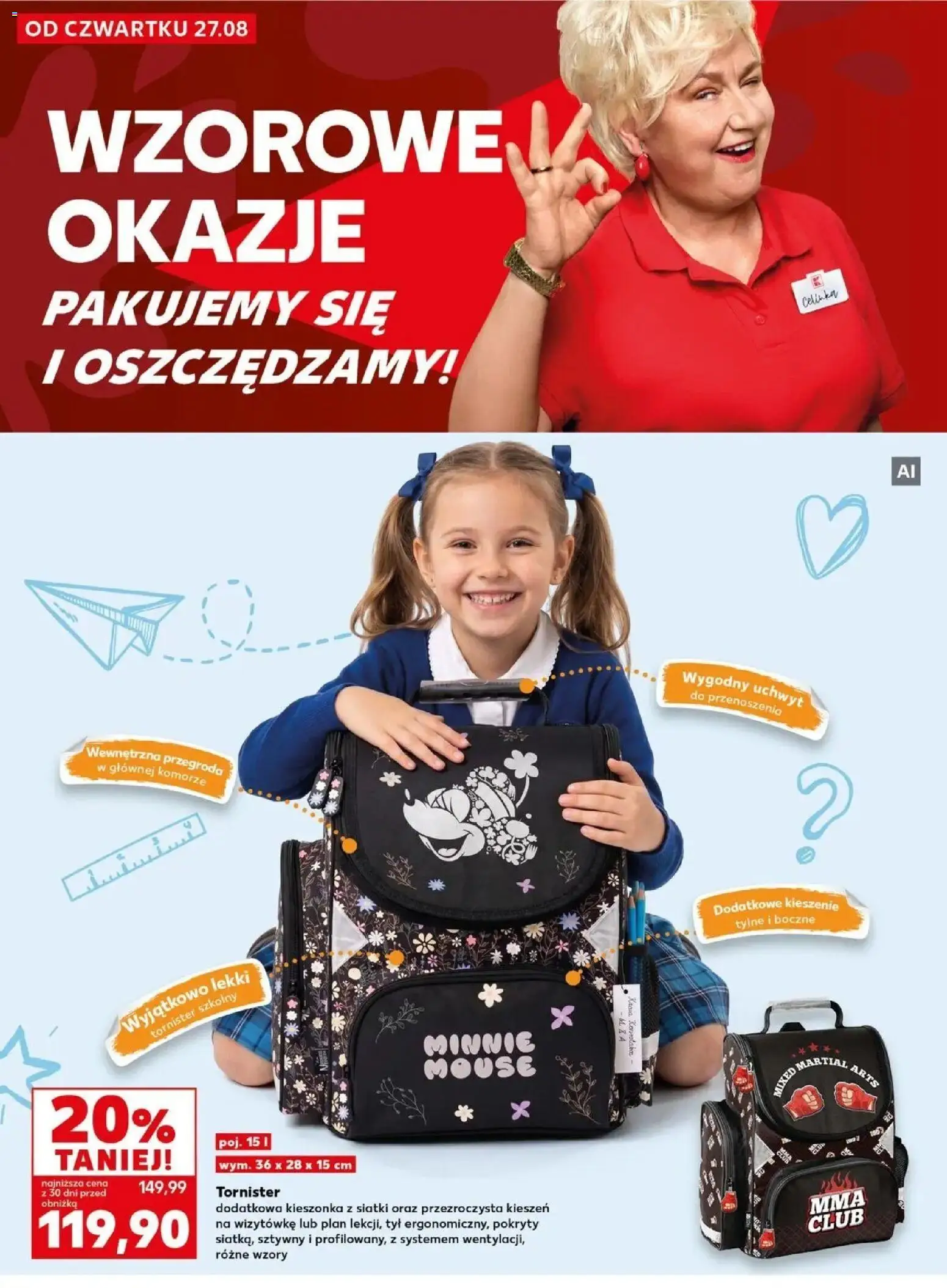 Kaufland gazetka - Wszystko do szkoły od 27.08.2026 - od jutra PDF | Strona: 38 | Produkty: Plecak