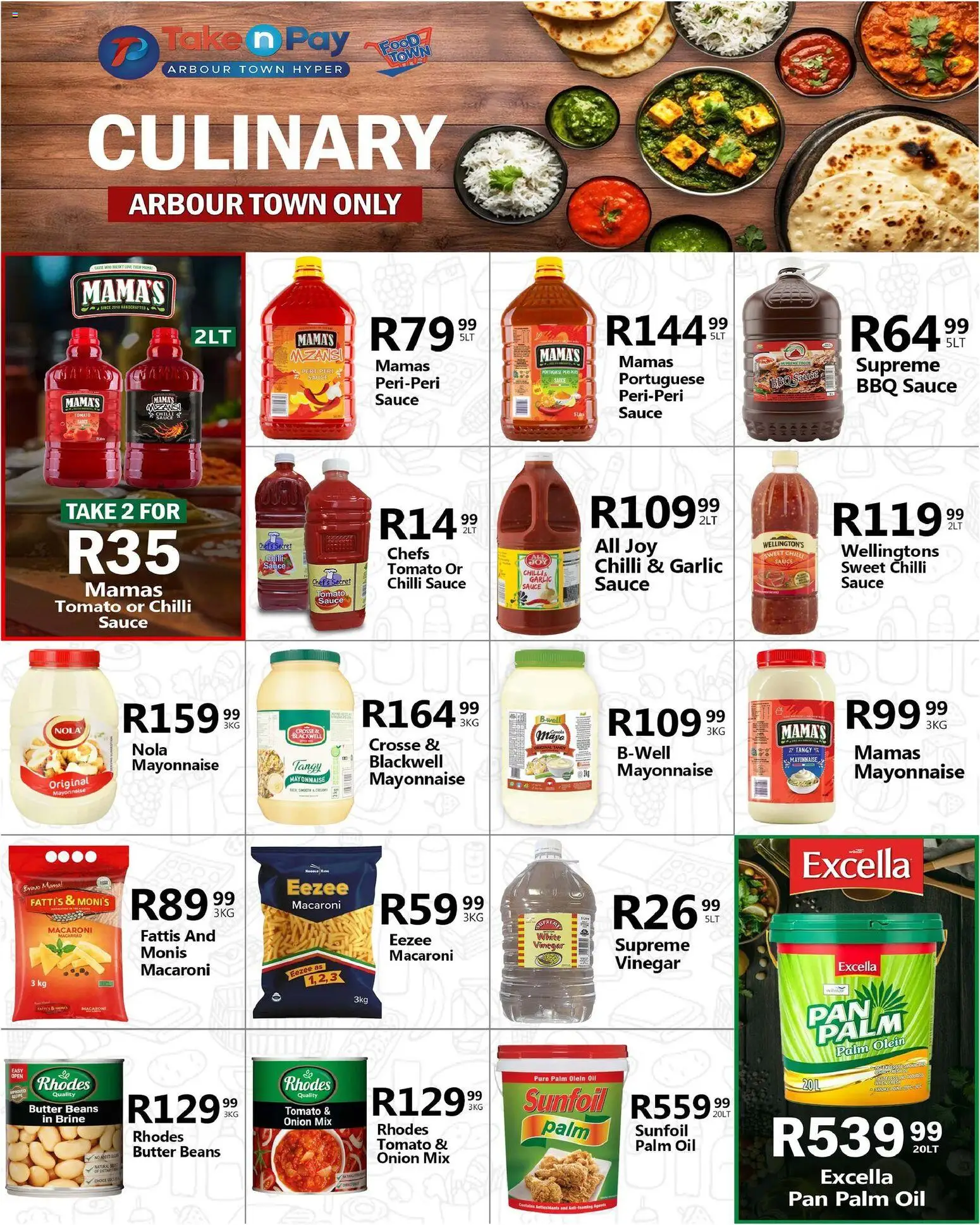 New Take n Pay catalogue – valid from 09.03.2026 | Page: 34 | Products: Beans, Wellingtons, Vinegar, Garlic