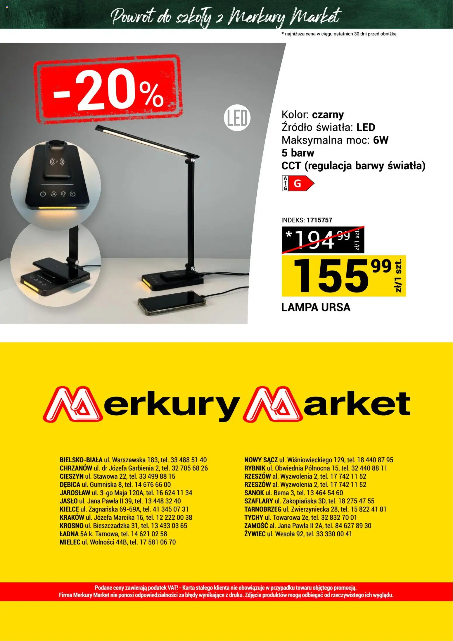 Merkury Market gazetka - Powrót do szkoły od 22.08.2026 | Strona: 22 | Produkty: Karta, Lampa