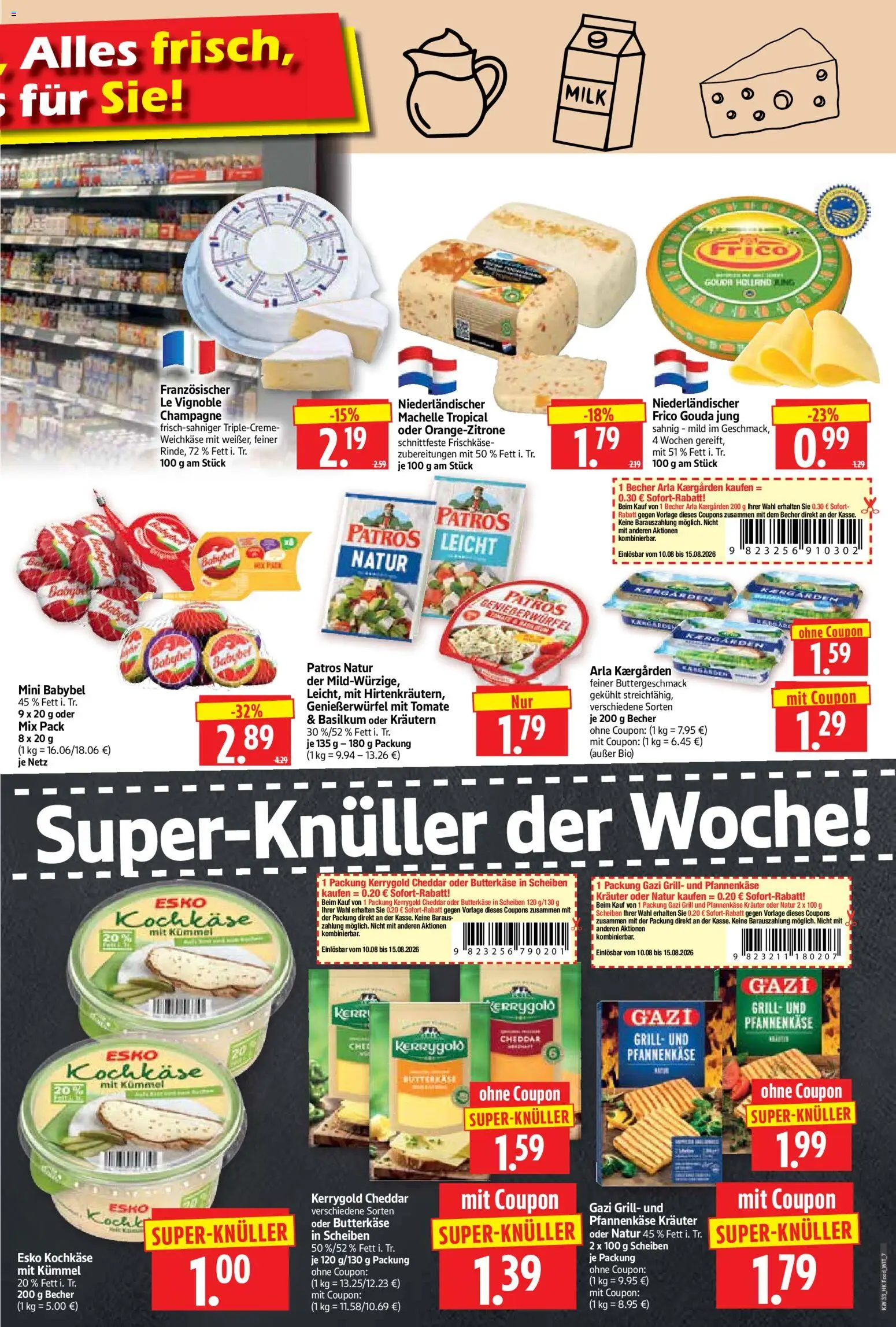 HERKULES Prospekt – gültig ab 10.08.2026 | Seite: 7 | Produkte: Grill, Gouda, Babybel, Frischkase