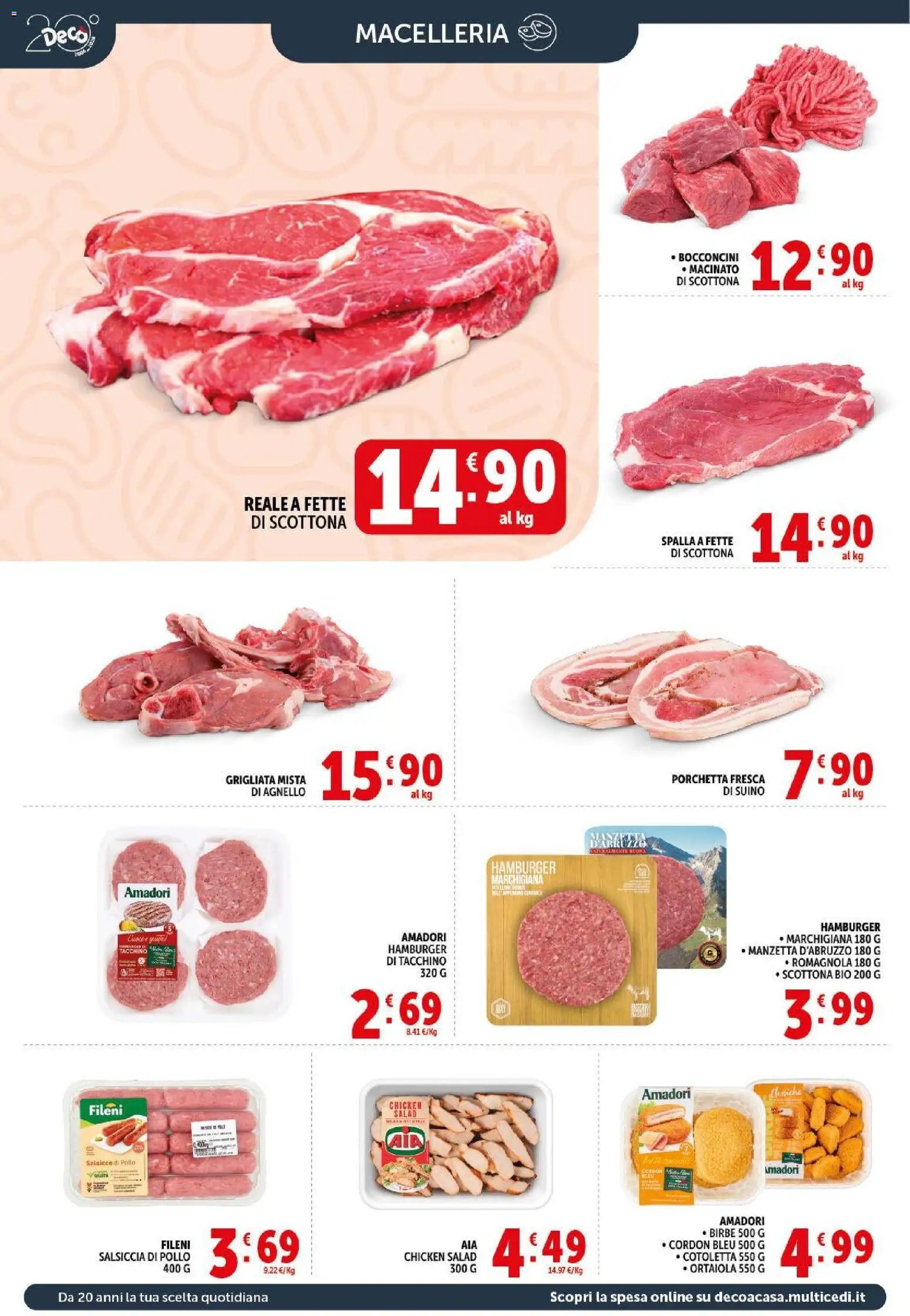 Volantino Decò del 29.05.2026 | Pagina: 6 | Prodotti: Porchetta, Salsiccia, Agnello, Macinato
