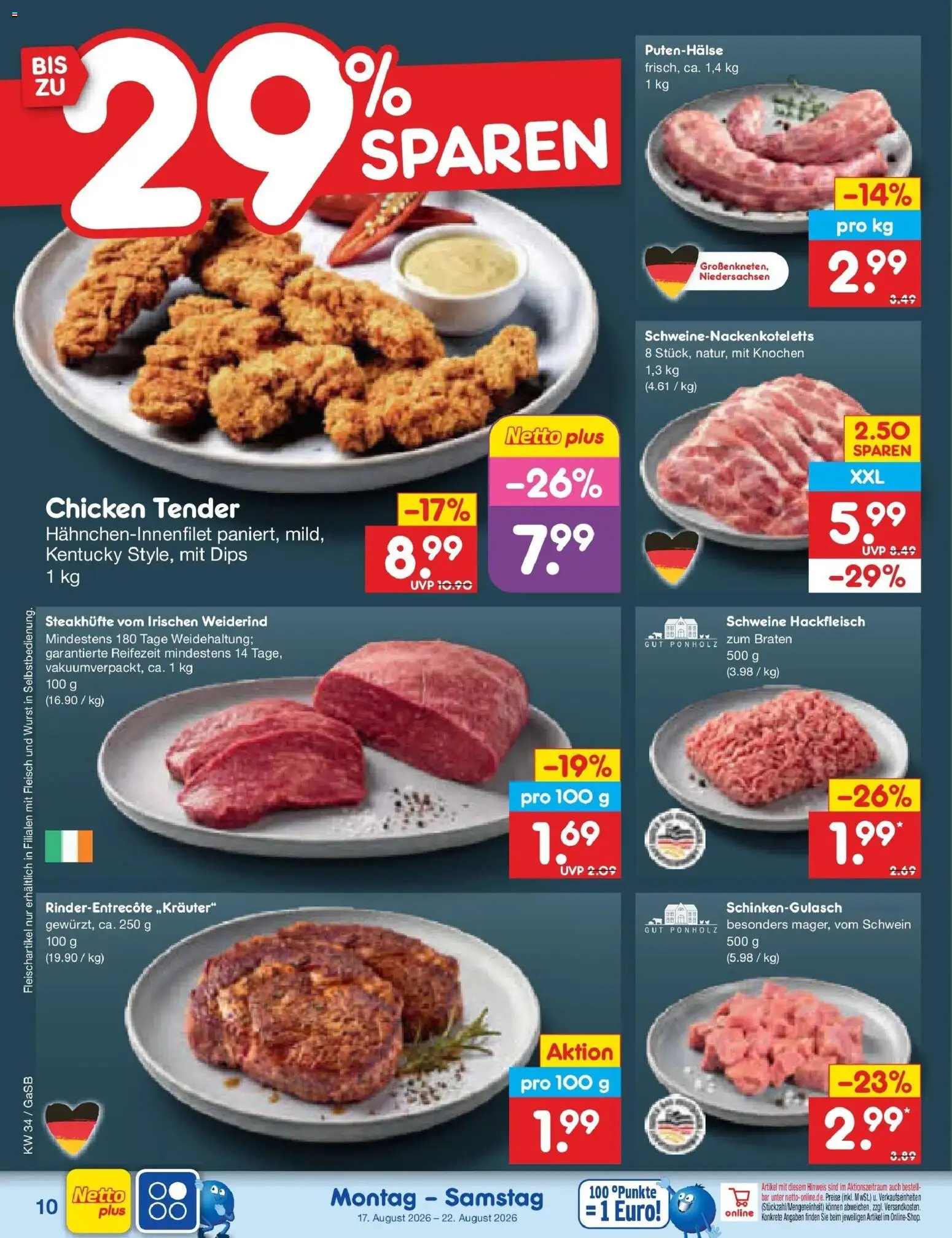 Netto Marken-Discount Prospekt Bremen-Lesum – gültig ab 17.08.2026 | Seite: 12 | Produkte: Wurst, Fleisch, Hackfleisch