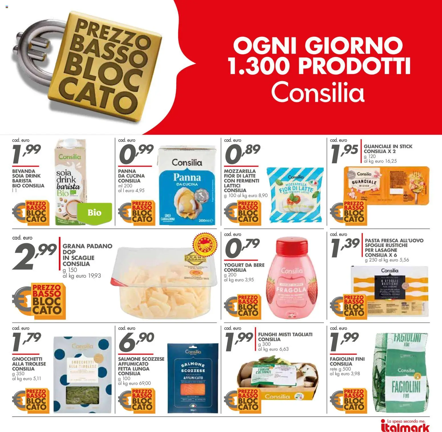 Volantino Italmark del 21/10/2026 | Pagina: 21 | Prodotti: Pasta, Funghi, Fagiolini, Lasagne