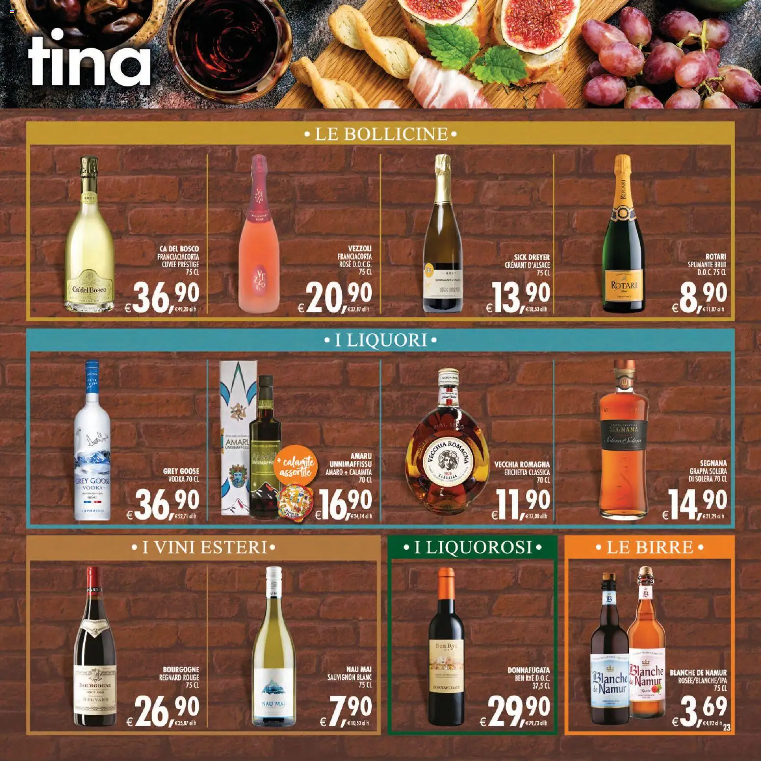Volantino Decò del 01/09/2026 | Pagina: 23 | Prodotti: Vodka, Spumante, Grappa, Amaro