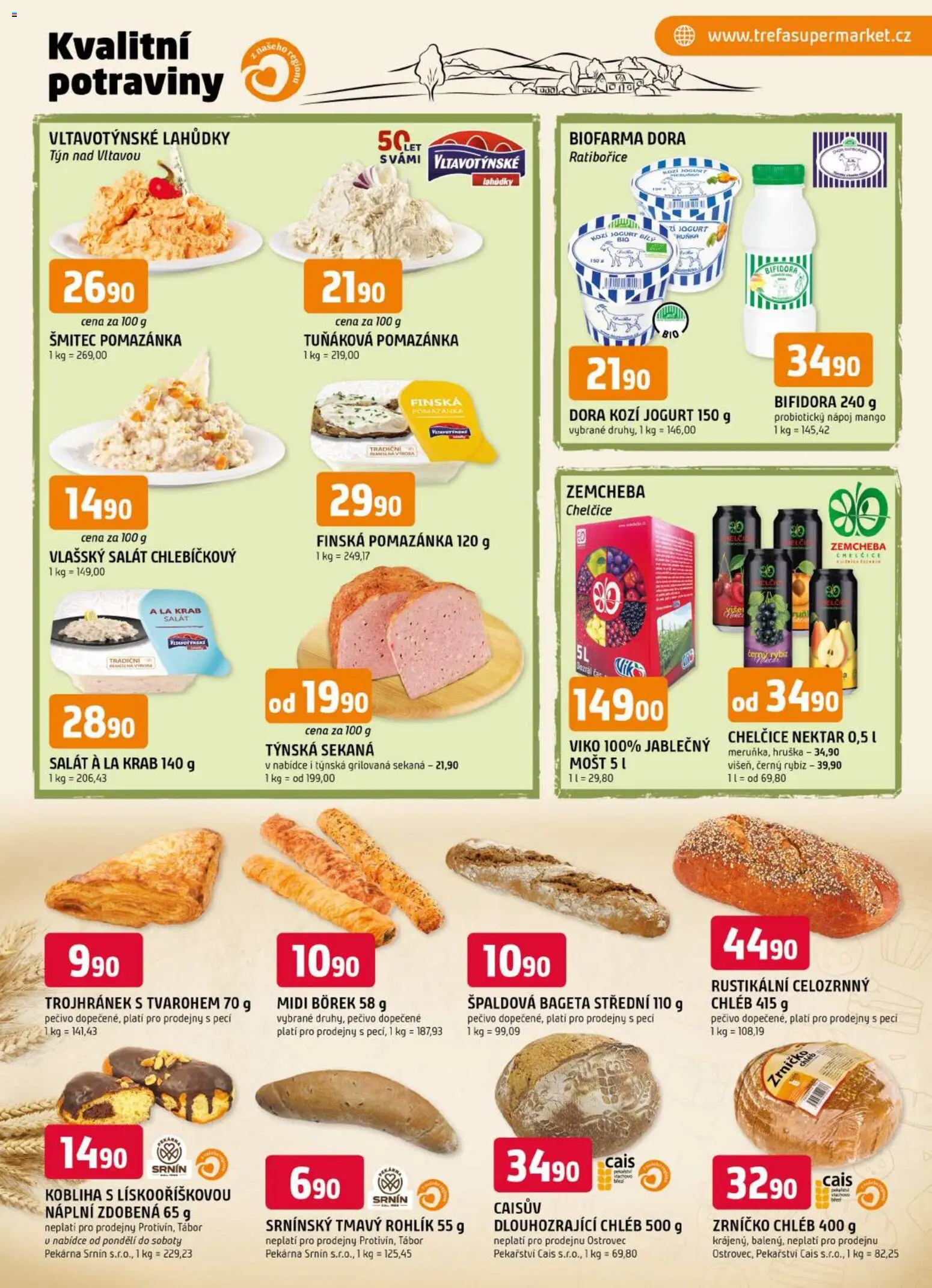 Trefa leták od 15.07.2026 | Strana: 5 | Produkty: Kobliha, Jogurt, Mošt, Pečivo