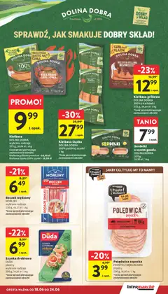 Pogląd oferty "Intermarche gazetka" - ważna od 18.06.2026 | Strona: 15 | Produkty: Boczek wędzony, Boczek, Boczek parzony, Wędliny