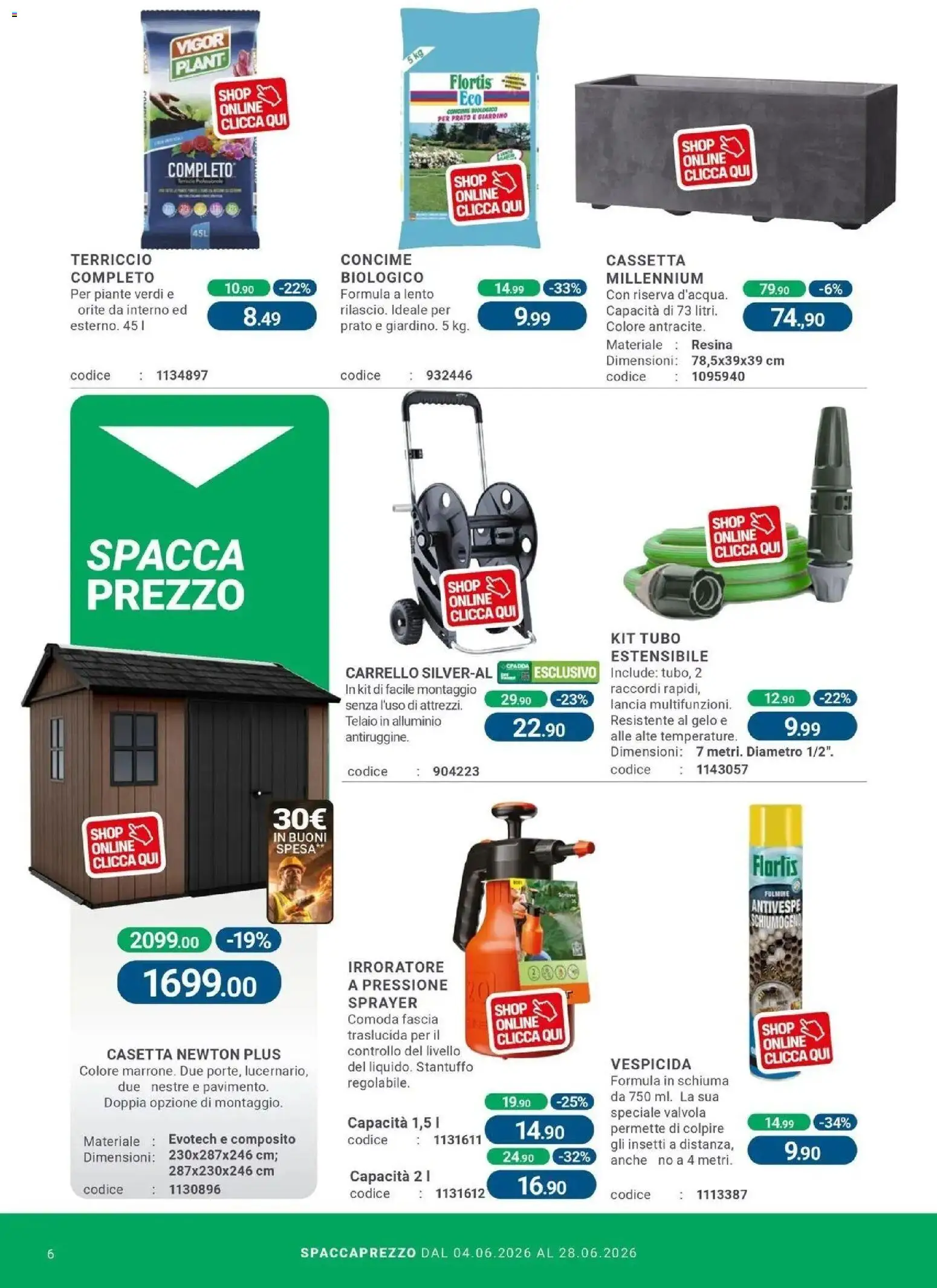 Volantino CFadda del 03/06/2026 | Pagina: 6 | Prodotti: Tubo, Carrello, Alluminio, Terriccio