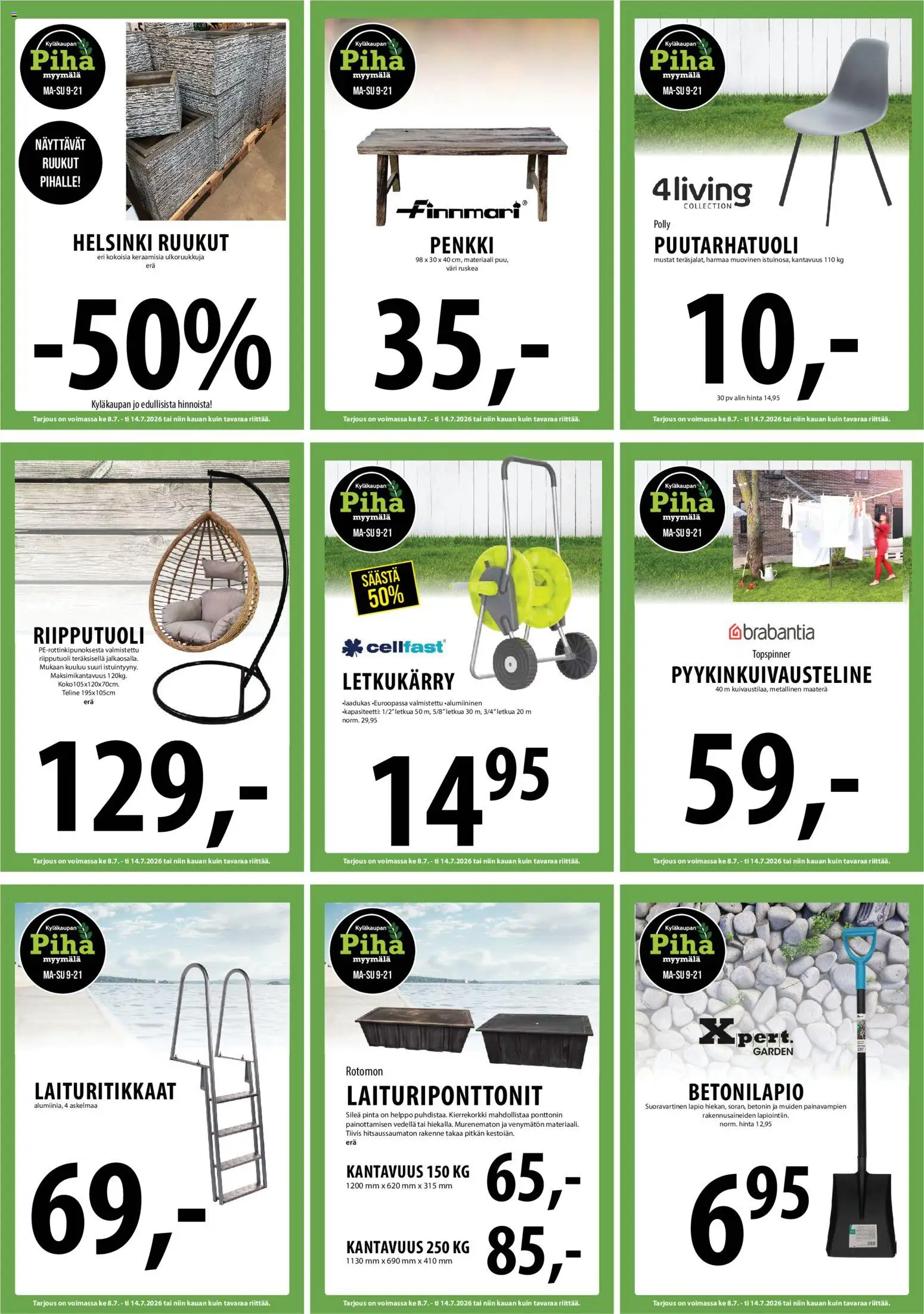 Tuuri tarjoukset – voimassa 08/07/2026 alkaen | Sivu: 32 | Tuotteet: Penkki, Lapio