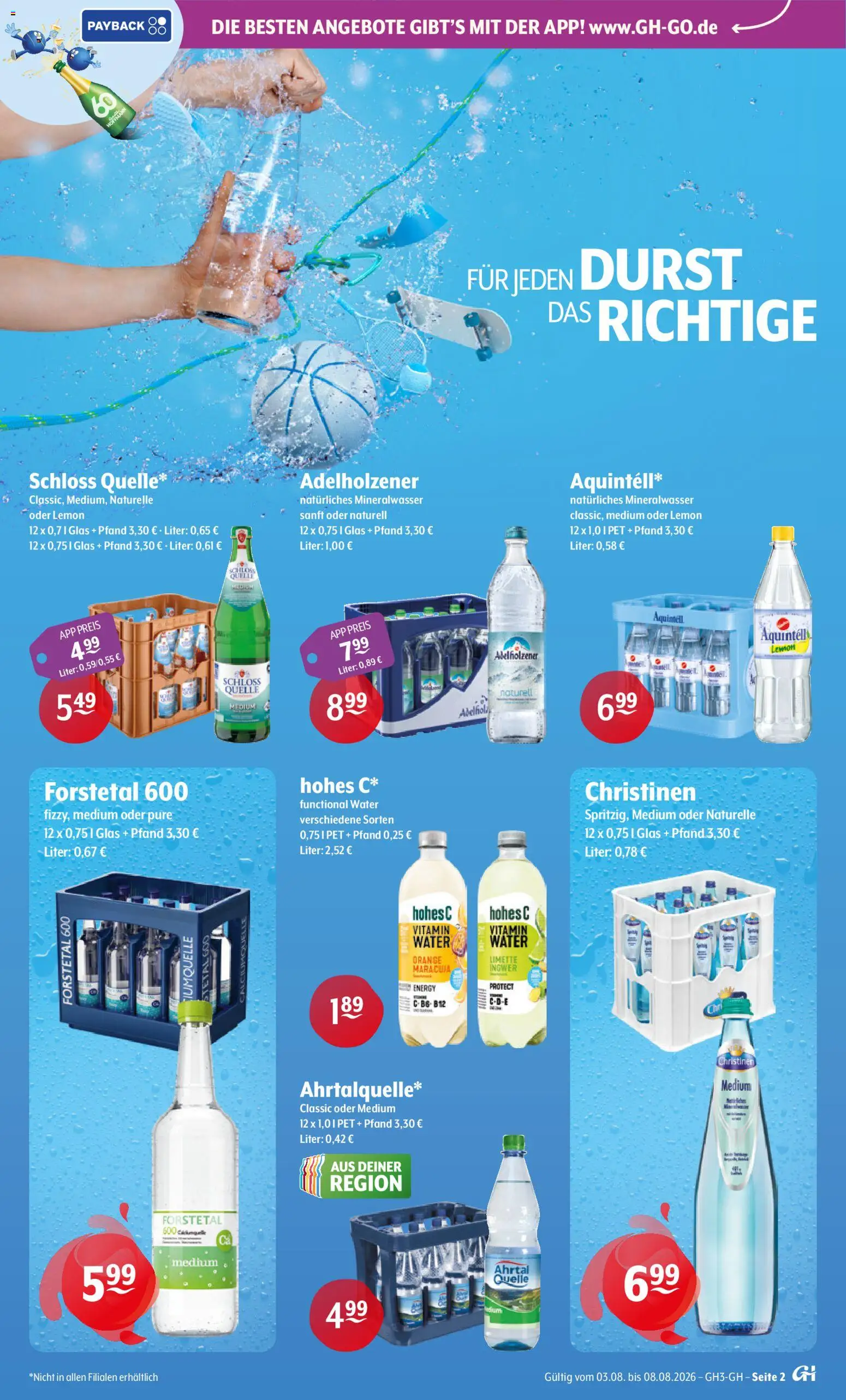 Getränke Hoffmann Prospekt – gültig ab 03.08.2026 | Seite: 2 | Produkte: Energy, Adelholzener, Mineralwasser, Rhonsprudel