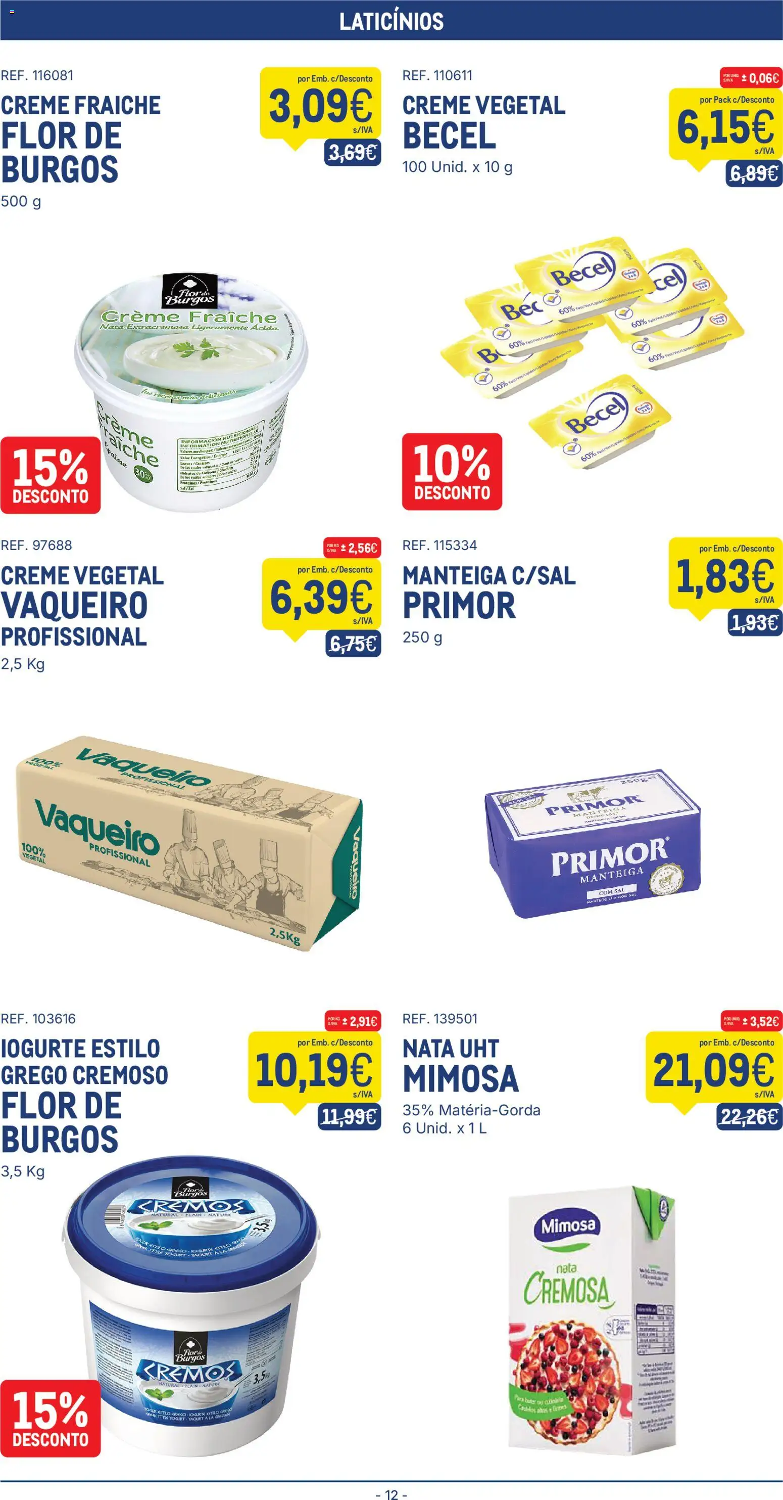 Makro folheto │ válido de 18/08/2026 | Página: 12 | Produtos: Creme fraiche, Laticínios, Nata, Creme