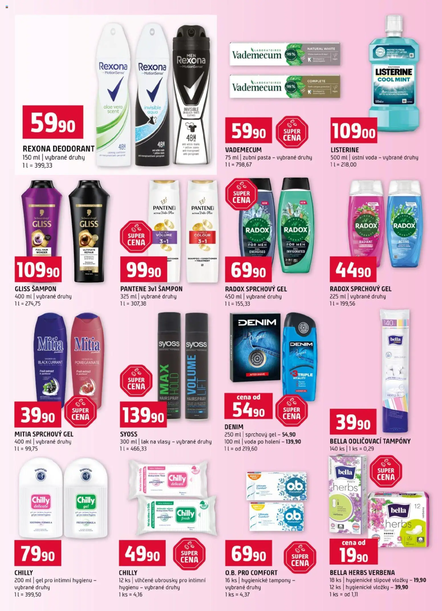 Terno leták od 01.07.2026 | Strana: 14 | Produkty: Deodorant, Vložky, Ubrousky, Listerine