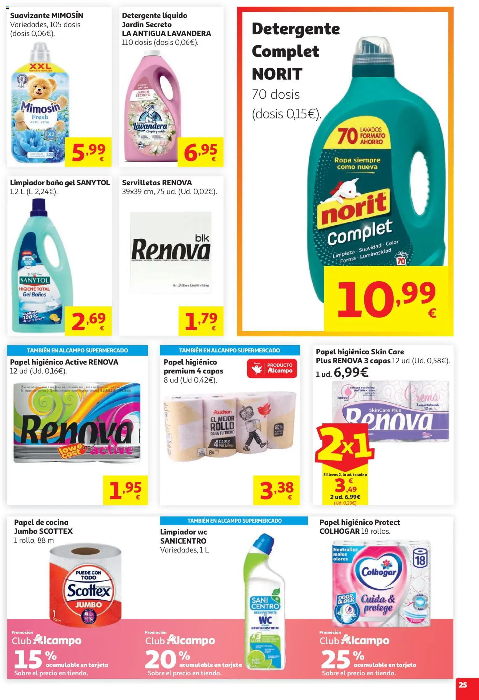 Alcampo HG Unico │ válido desde el 05.05.2026 | Página: 25 | Productos: Perfume, Σφουγγαρίστρα, Ropa, Detergente líquido
