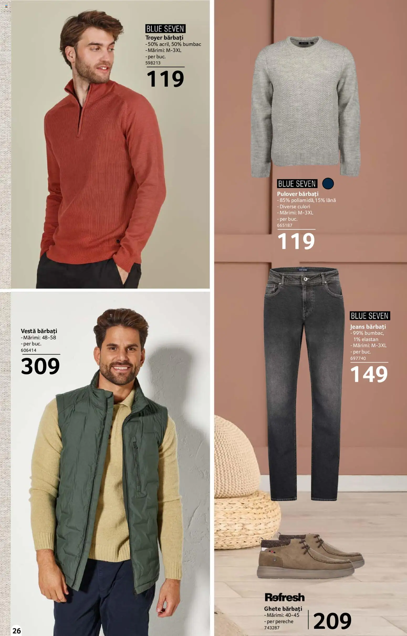 Noul catalog Selgros – valabil de la 18.09.2026 | Pagină: 26 | Produse: Pulover, Vestă, Ghete