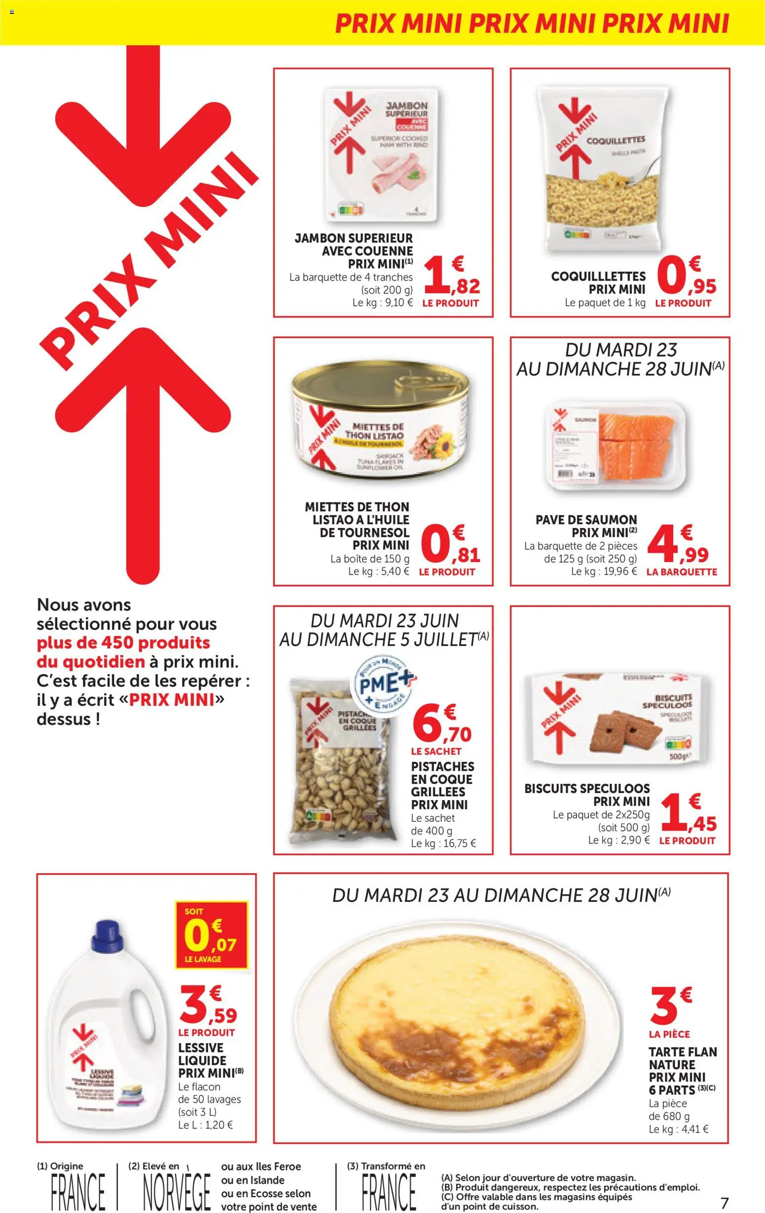 {H1} | Page: 7 | Produits: Spéculoos, Thon, Lessive, Saumon