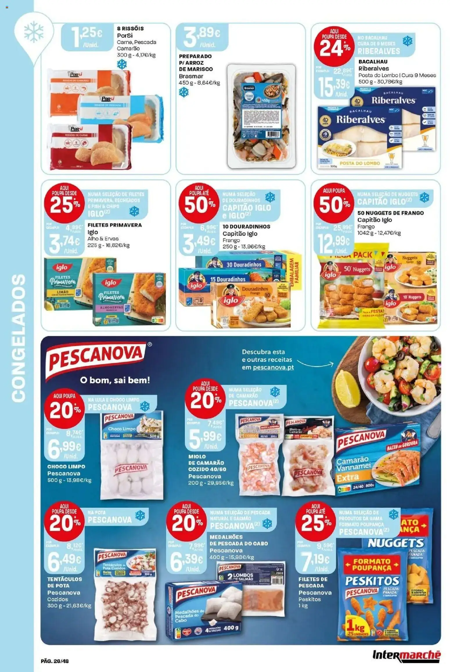 Intermarché - Isto é que são preços BAIXOS! │ válido de 21.05.2026 | Página: 26 | Produtos: Cabo, Bacalhau, Frango, Pescada