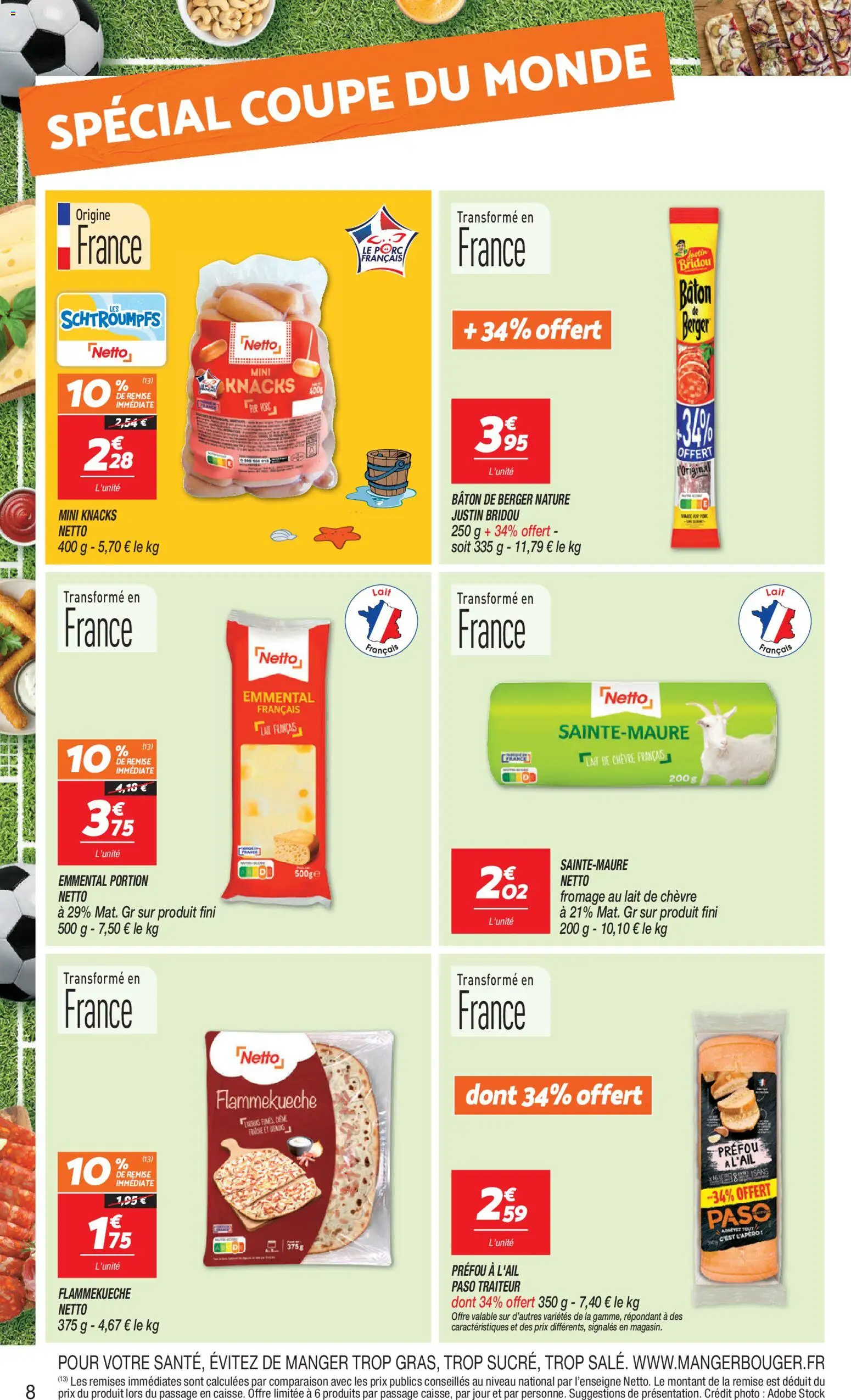{H1} | Page: 8 | Produits: Emmental, Lait, Fromage, Porc