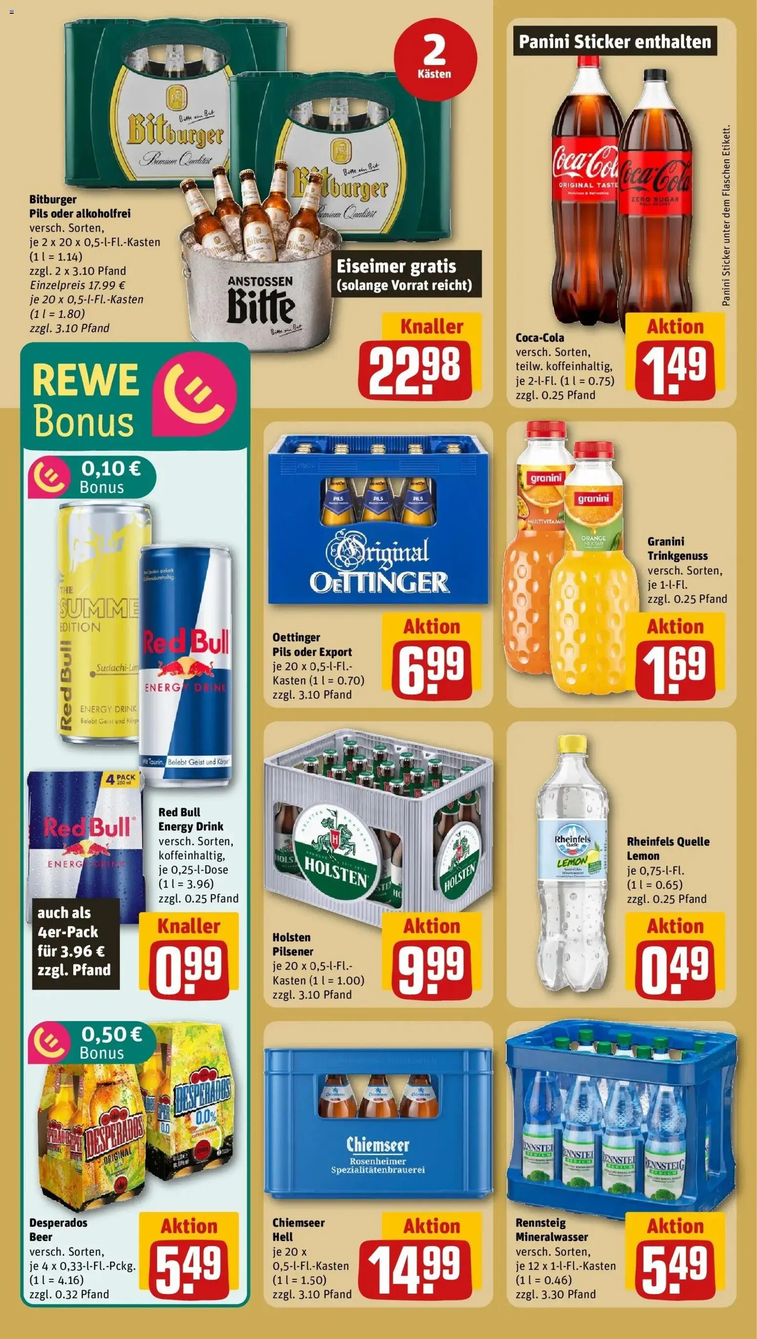 Rewe Prospekt Erfurt – gültig ab 01.06.2026 | Seite: 22 | Produkte: Red bull, Energy, Oettinger, Holsten