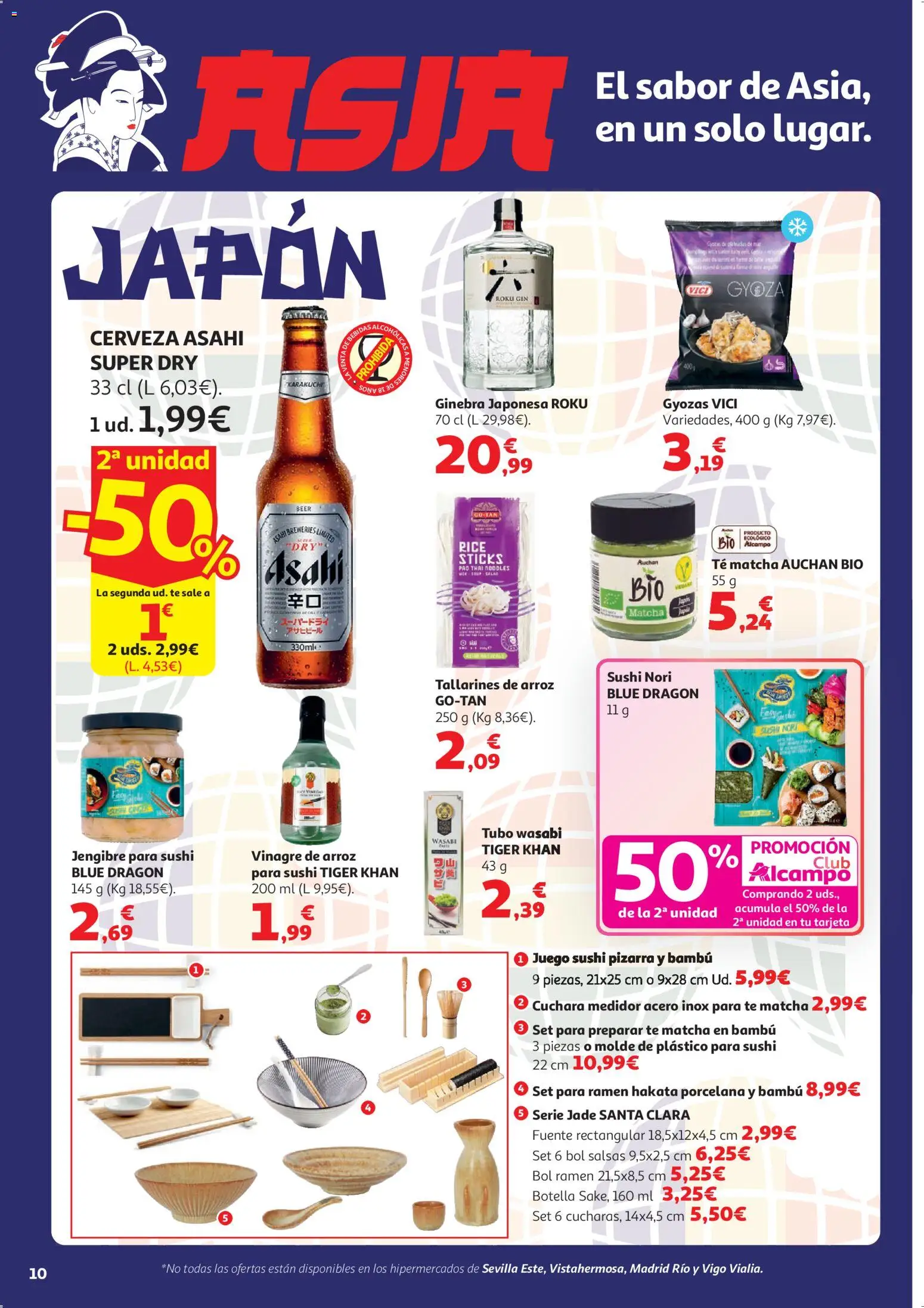 Alcampo  HG General Cat │ válido desde el 07.04.2026 | Página: 10 | Productos: Cerveza, Arroz, Té, Σιδερώστρα
