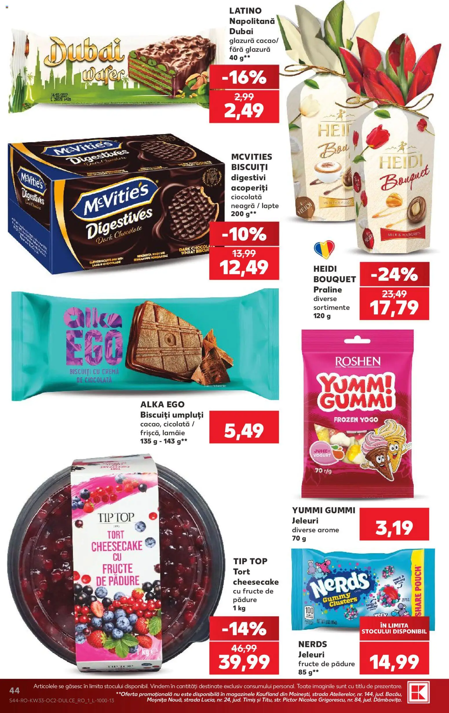Kaufland Zalau 12.08.2026 - Revista si Oferta | Pagină: 44 | Produse: Top, Crema de ciocolata, Fructe de pădure, Lapte